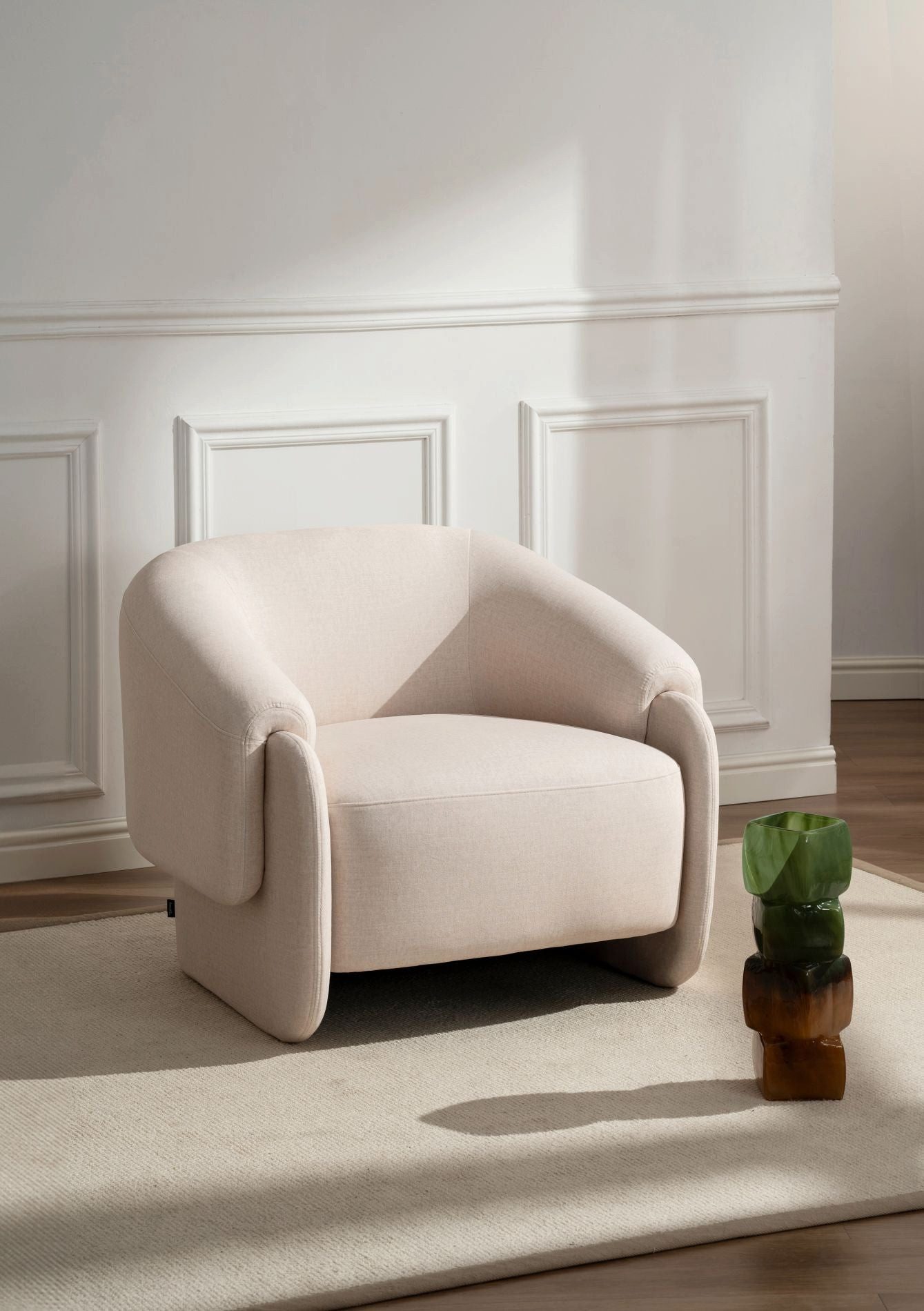 Selsey Sessel BALISTY, Relaxsessel aus pflegeleichtem Samt, Creme