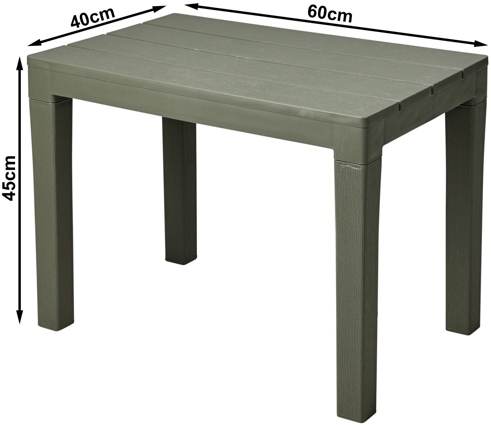 Progarden Gartentisch Gartenbank Beistelltisch Kunststoff Spieltisch 60x40c günstig online kaufen