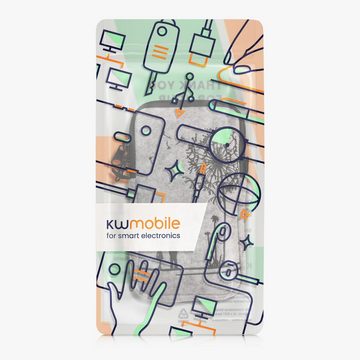 kwmobile Handyhülle Handytasche für Smartphones L - 6,5", Filz Handy Hülle - Tasche mit Kette 16,5 x 8,9 cm Innenmaße