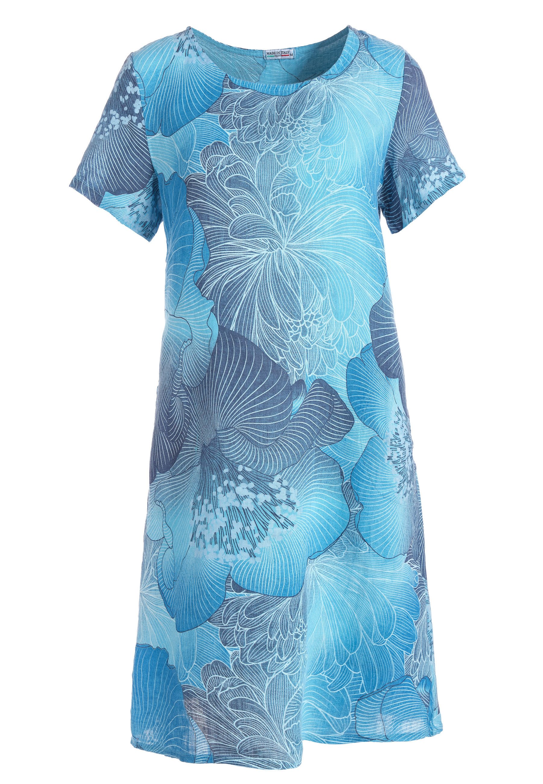 PEKIVESSA Sommerkleid Leinenkleid knielang mit kurzen günstig online kaufen