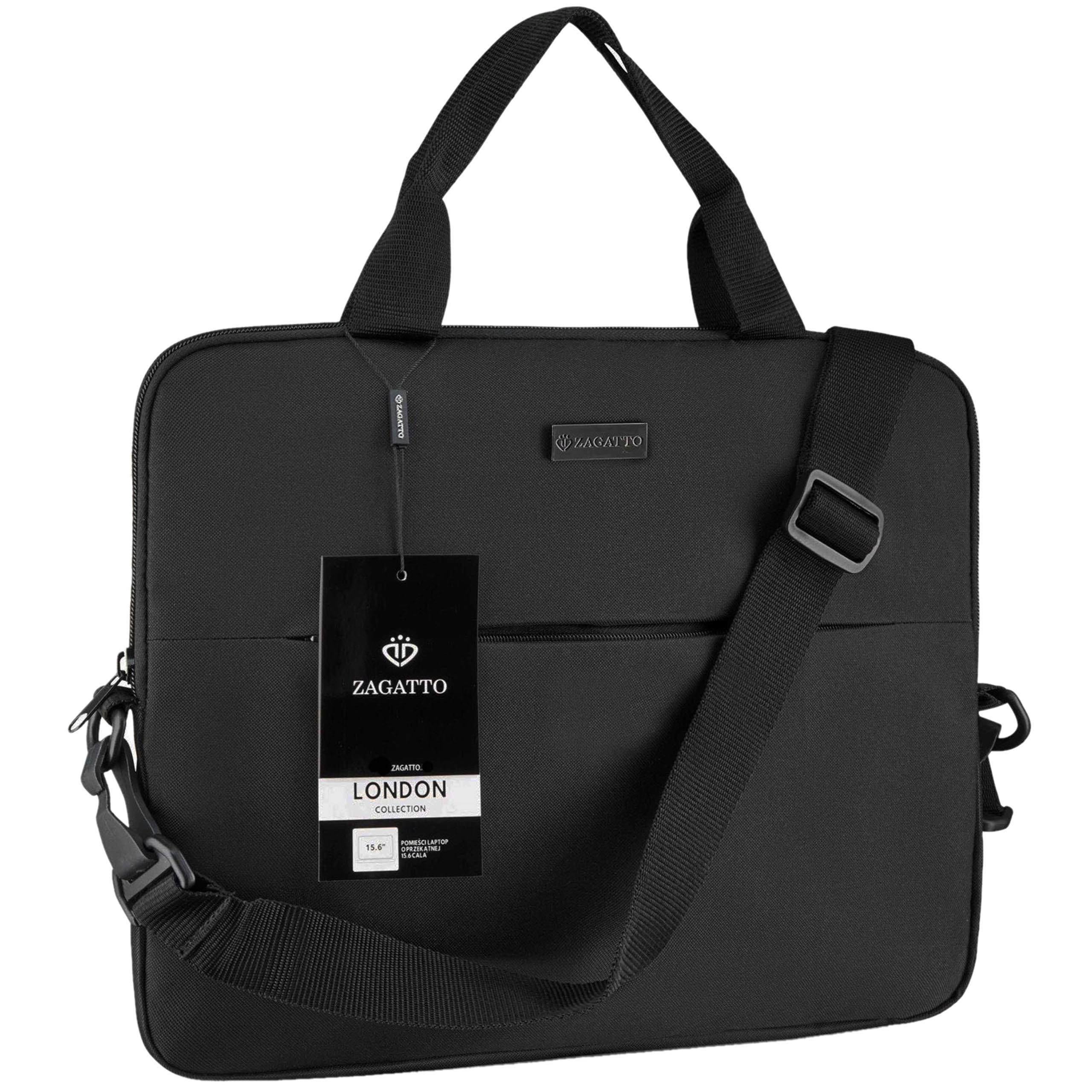 Sarcia.eu Businesstasche Schwarze 15,6" Zagatto Laptop-Tasche 40x29x4,2 cm