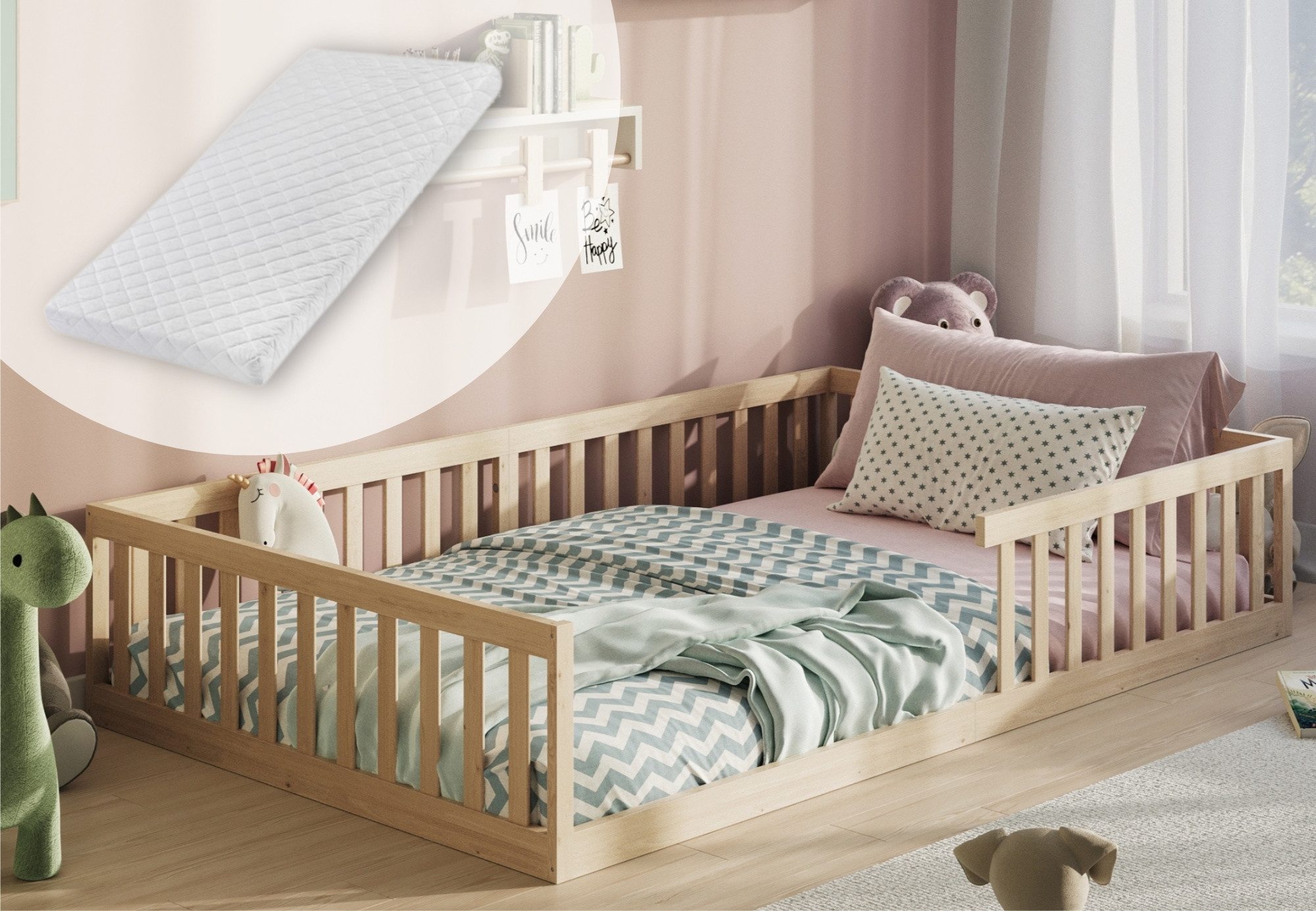 Kids Collective Kinderbett Bodenbett Bett mit günstig online kaufen