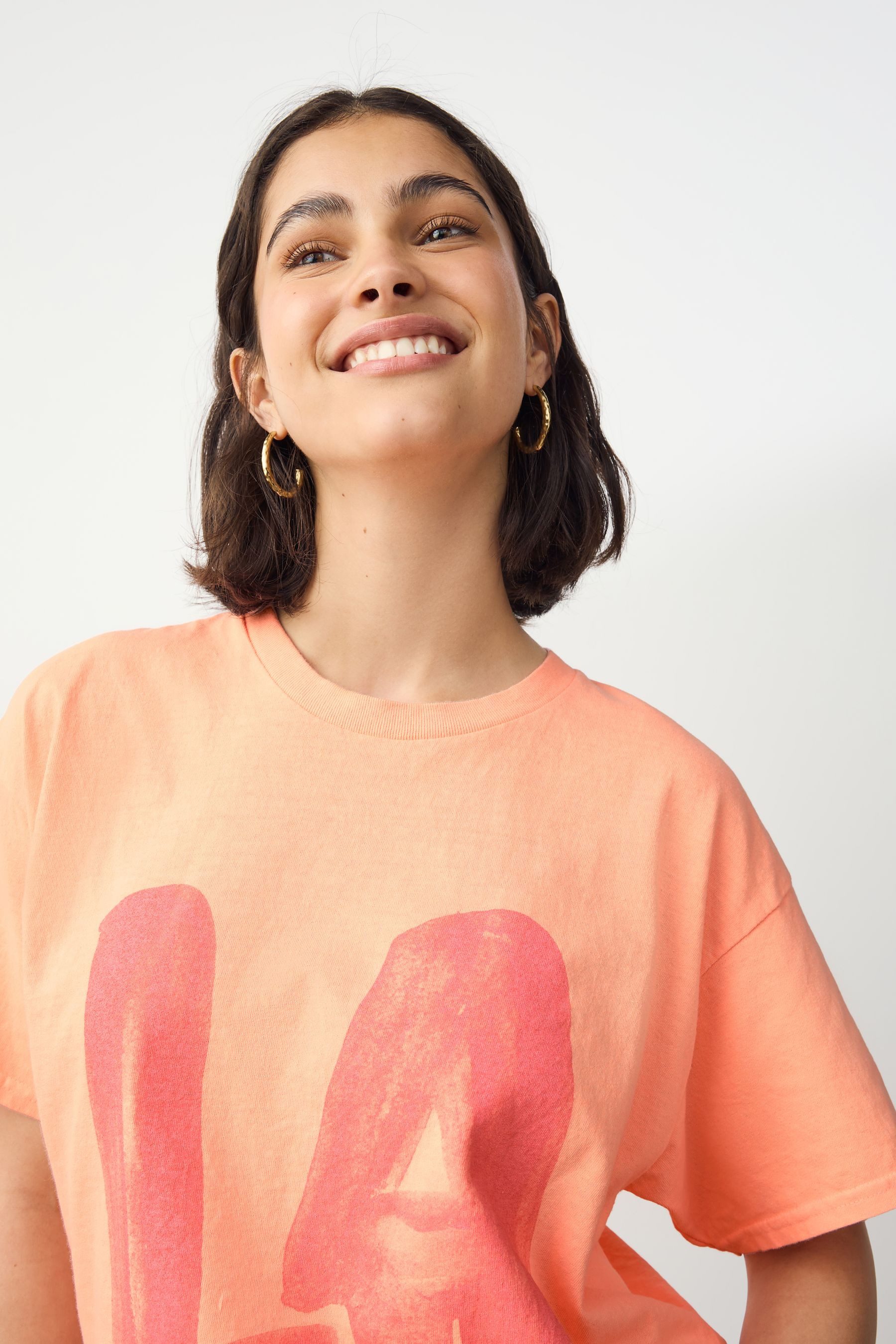 Next T-Shirt Oversized Fit T-Shirt mit Print, LA City Grafik (1-tlg)