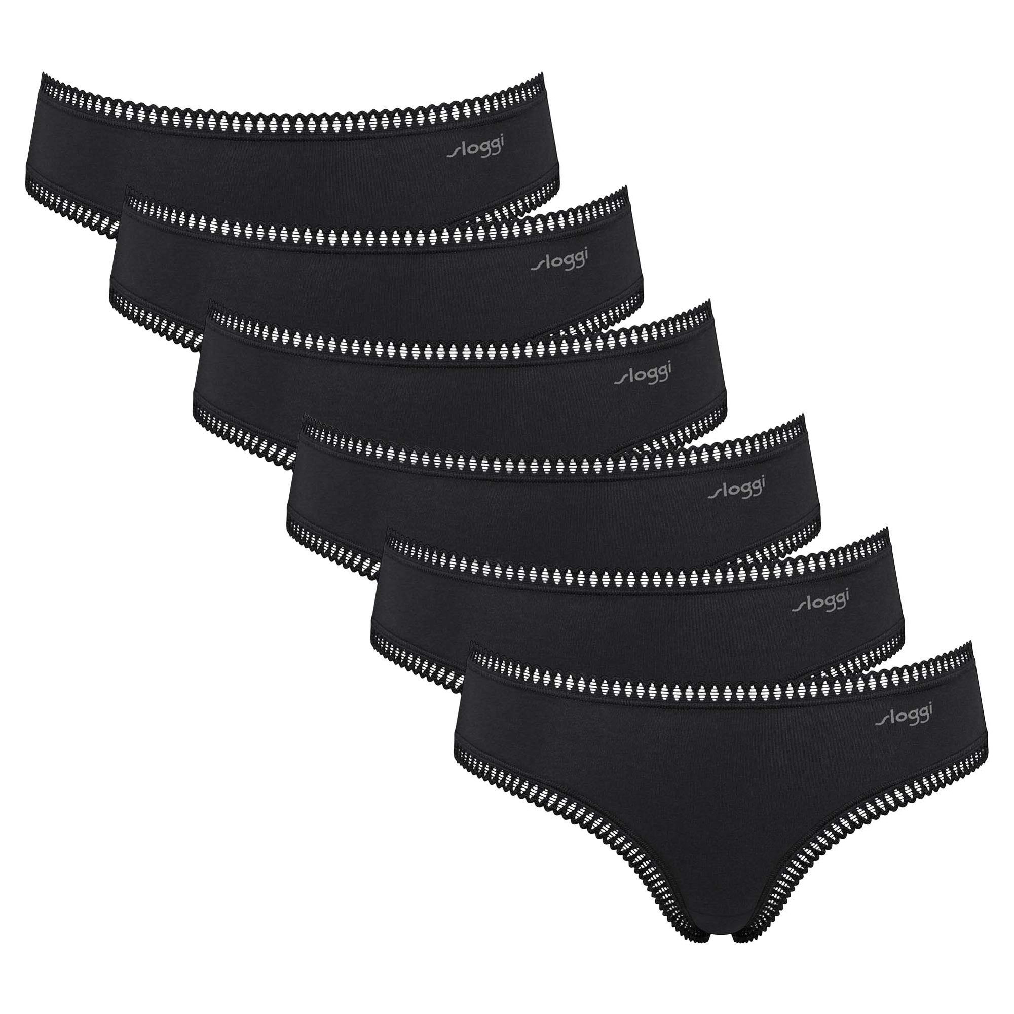 Slip Damen Slip 6er Pack Baumwolle GO Crush Hipster C6P