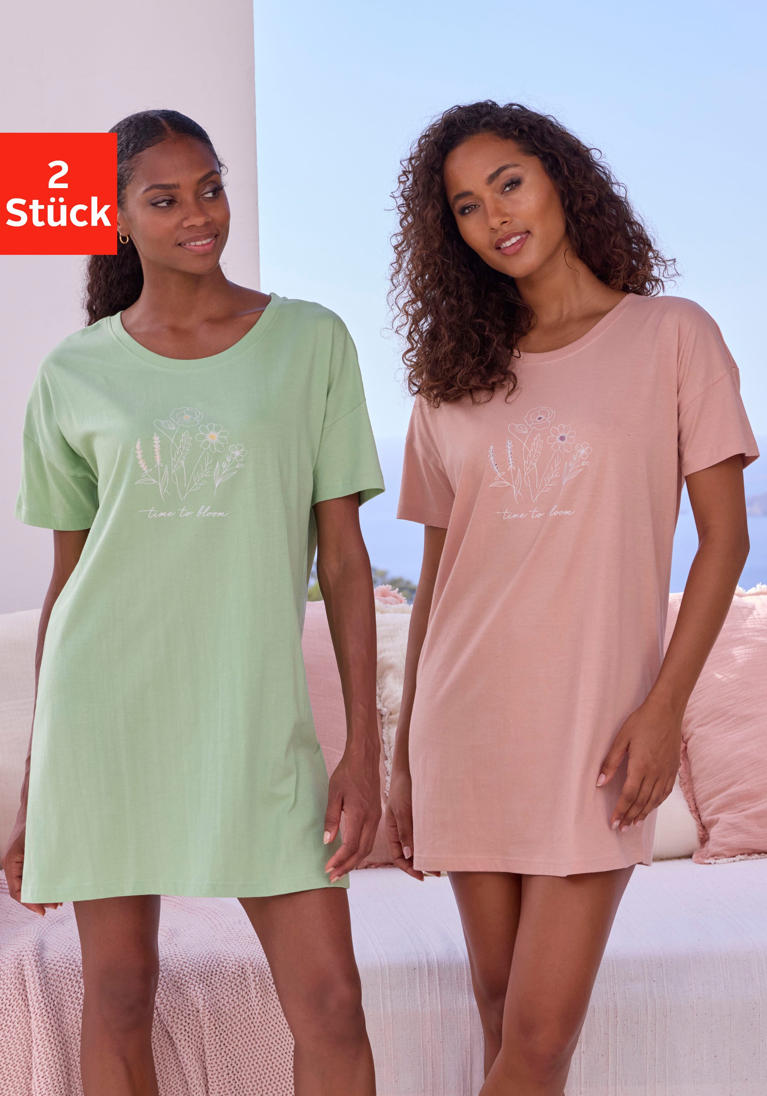 Vivance Dreams Bigshirt (Set, 2 Stück) günstig online kaufen