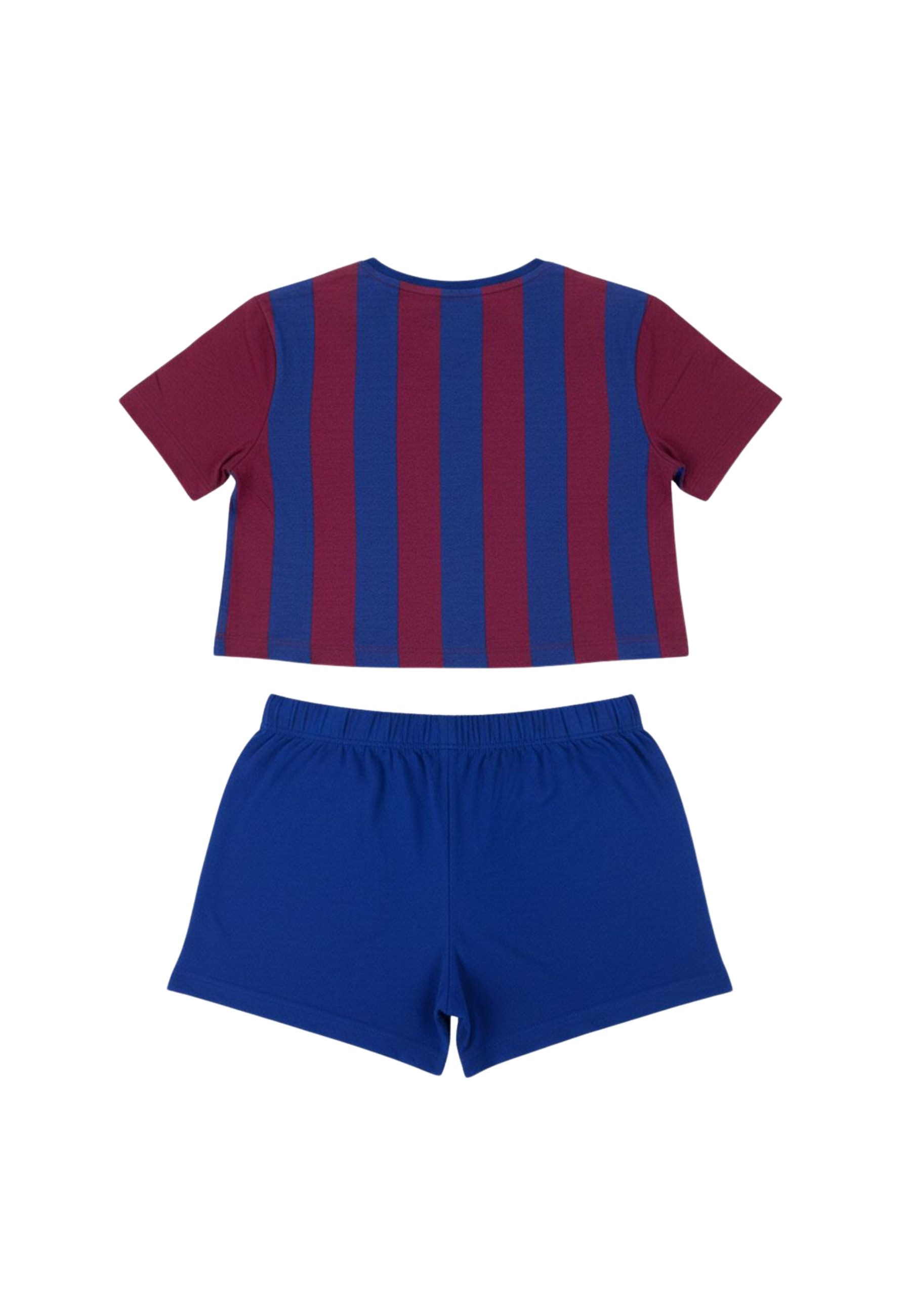 Schlafanzug Short Pyjamas Single Jersey FC Barcelona Beige