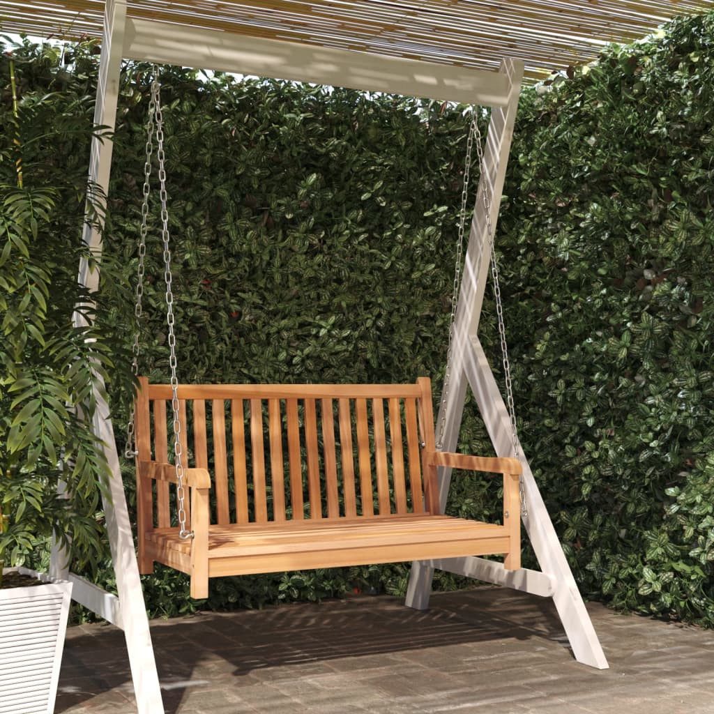 vidaXL Hollywoodschaukel 114 x 60 x 64 cm Hollywoodschaukel Massivholz Teak 114x60x64 cm Holz