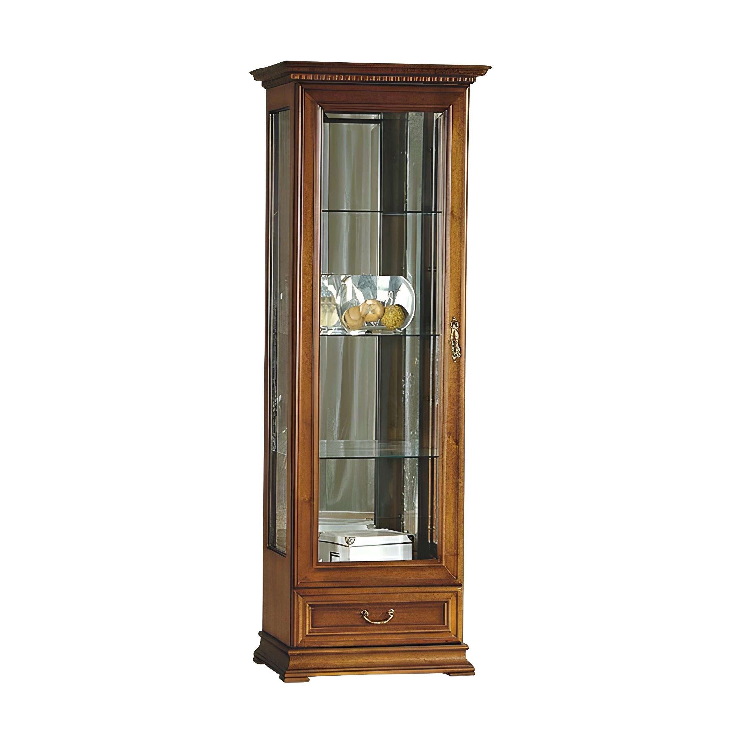 Xlmoebel Vitrine Glasvitrinenschrank R-W2 für stilvolle Präsentation von Sammlerstücken (Klassischer Vitrine Vitrinenschrank Vitrinen - Model R-W2) Hergestellt in Europa