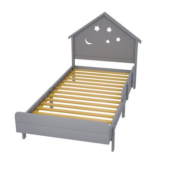 MODFU Kinderbett Stern-Mond-Muster, Hochbettdesign 90*200 cm (90*200 cm), ohne Matratze