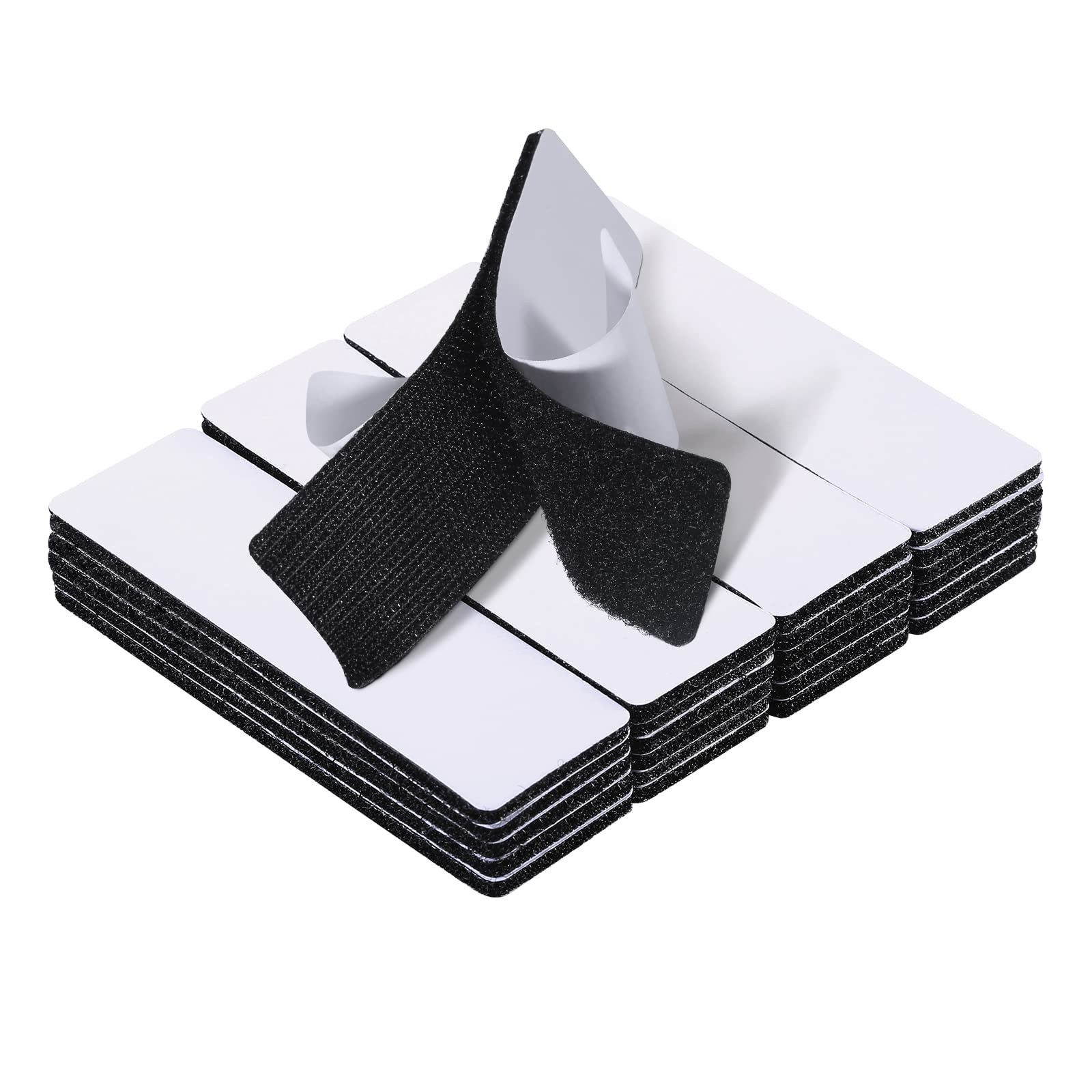 Zaewry Klettband Klettband Selbstklebend Extra Stark, Doppelseitig Klebende, (30-St), Breit Selbstklebendes Klebepad Flauschband und Hakenband