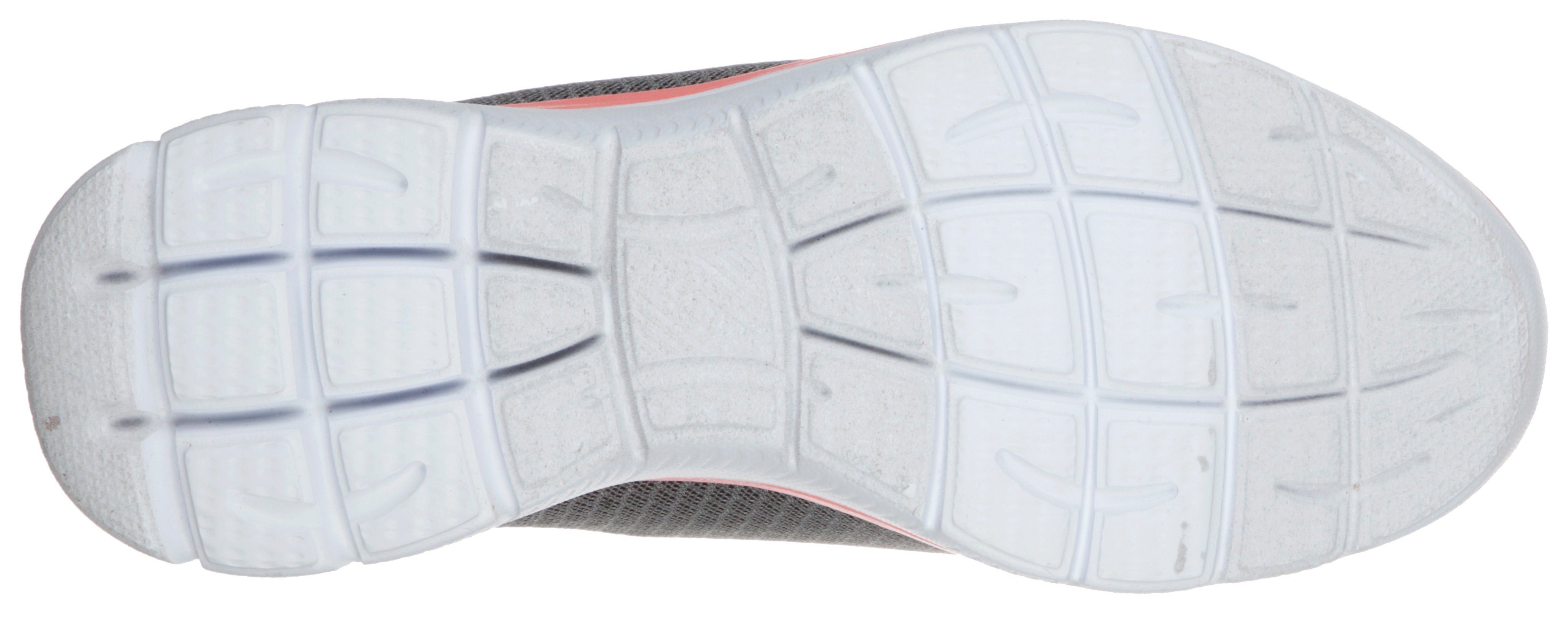 grau-rosa mit SUMMITS dezenten Sneaker Slip-On Skechers Kontrast-Details