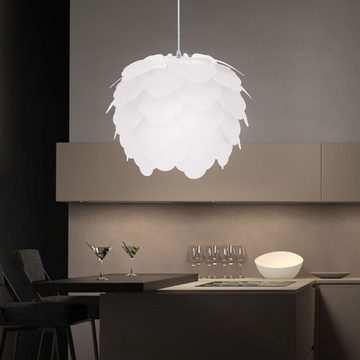 etc-shop LED Pendelleuchte, Leuchtmittel inklusive, Warmweiß, LED 7 Watt Hängeleuchte Stahl weiß Beleuchtung Pendellampe