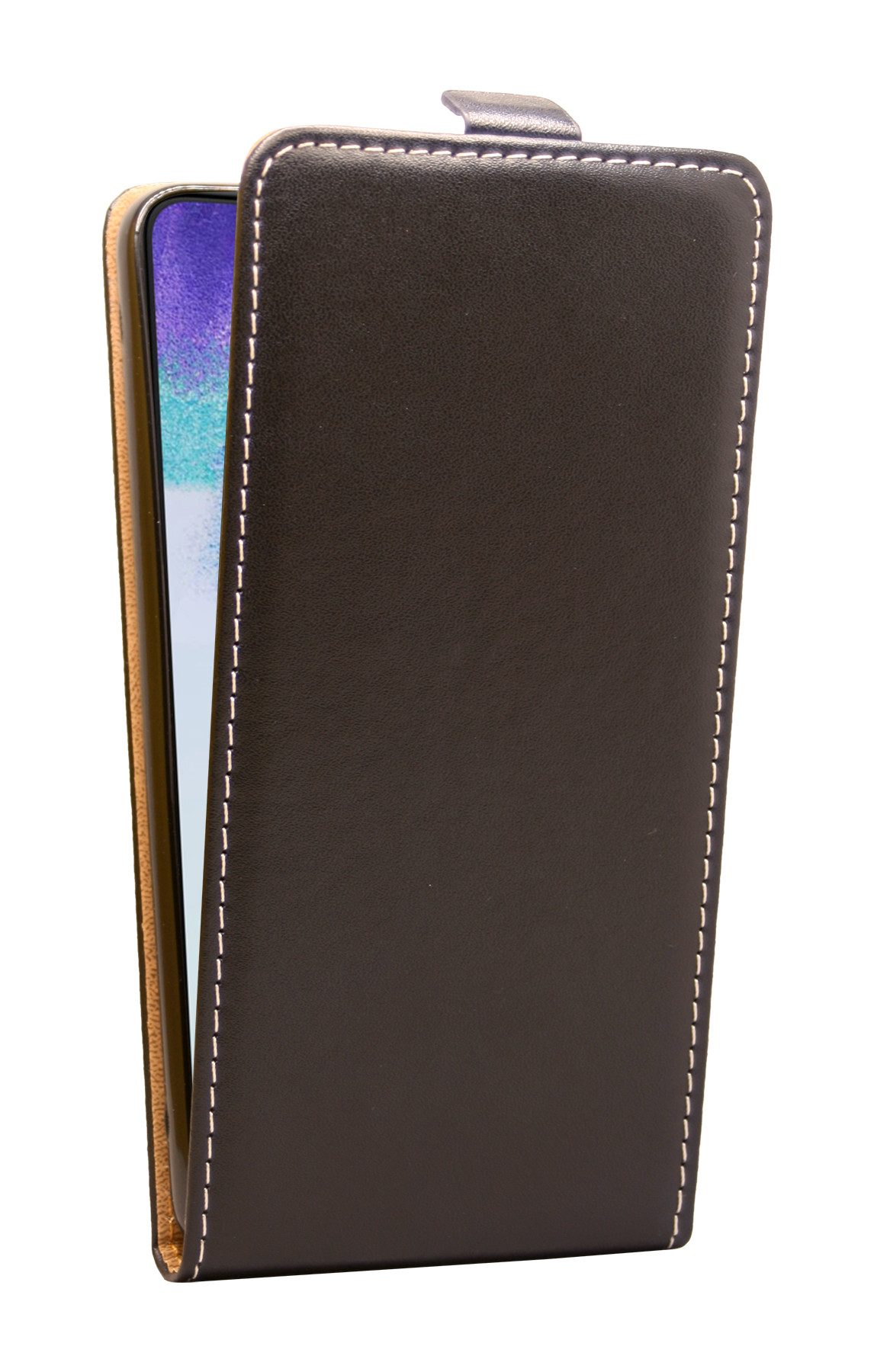 cofi1453 Flip Case kompatibel mit Samsung Galaxy S21 FE Schwarz
