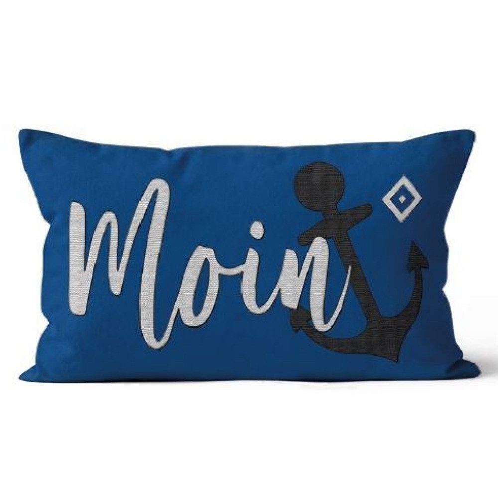 HSV Dekokissen Hamburger SV Kissen HSV Nickikissen "Moin"