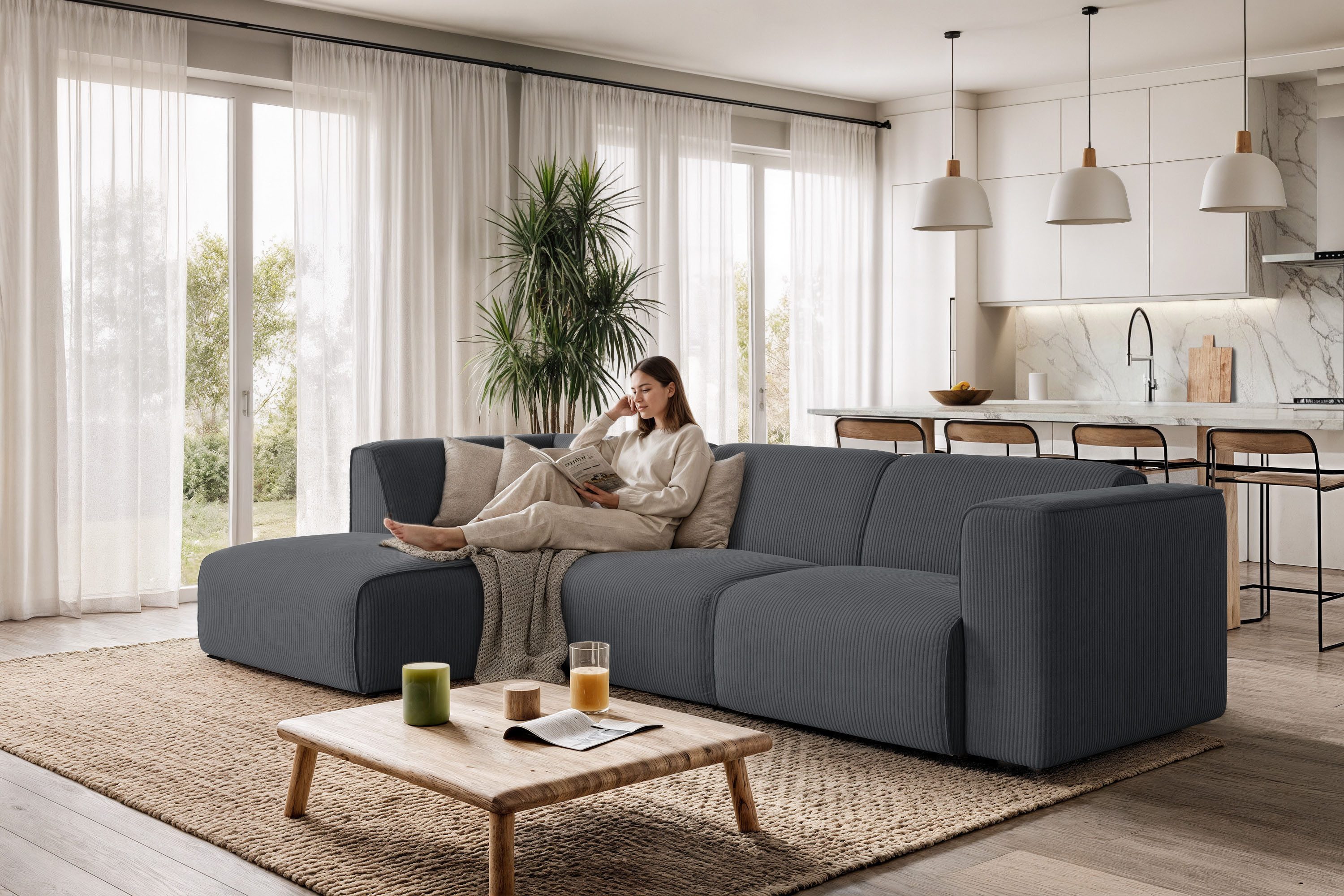 OTTO home Ecksofa Merid L-Form, B: 295 cm - OTTO. Verlässliche Qualität., jederzeit durch Module erweiterbar