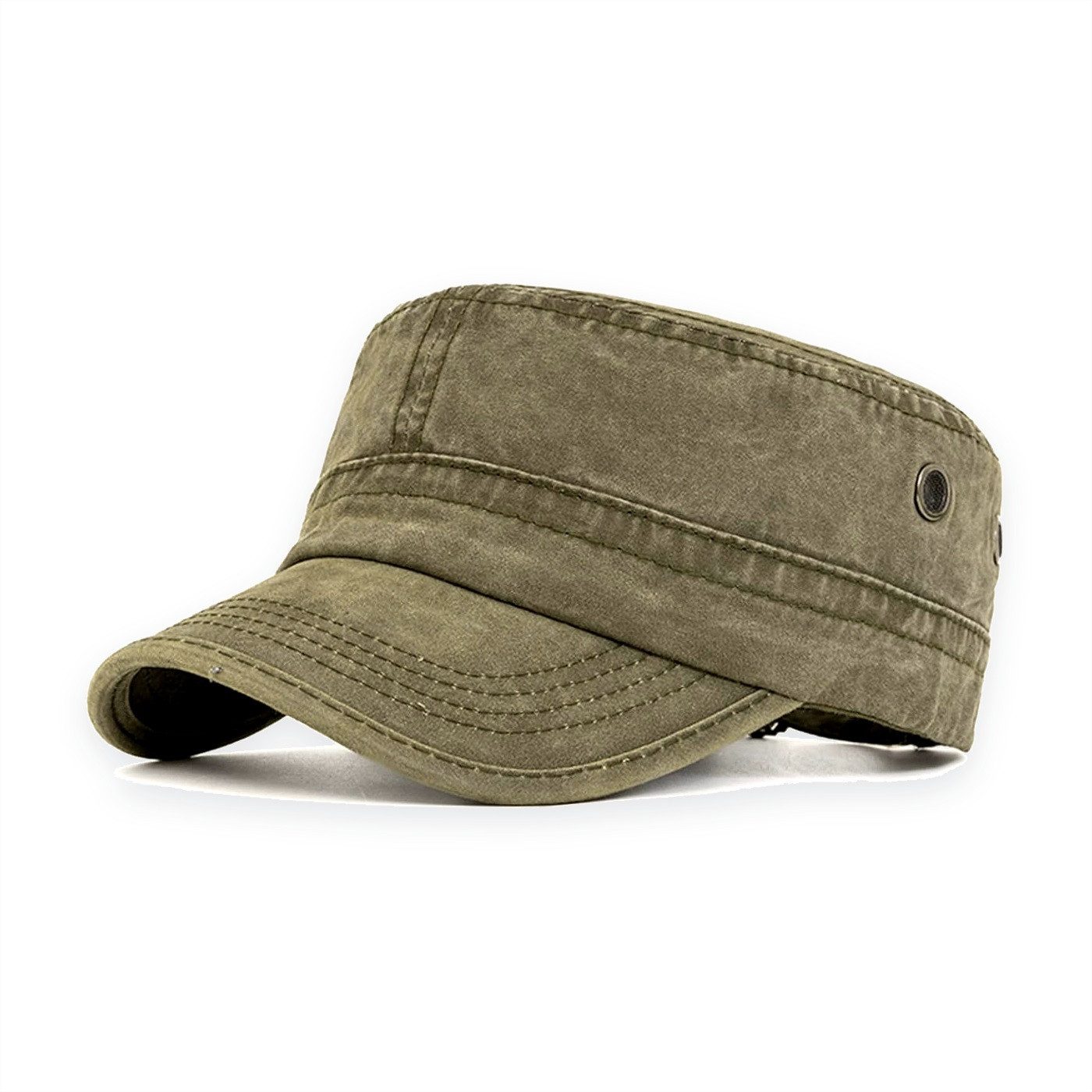 Sporty Army Cap Kadett Cap - Militär Stil, Vintage Baumwolle, Verstellbar