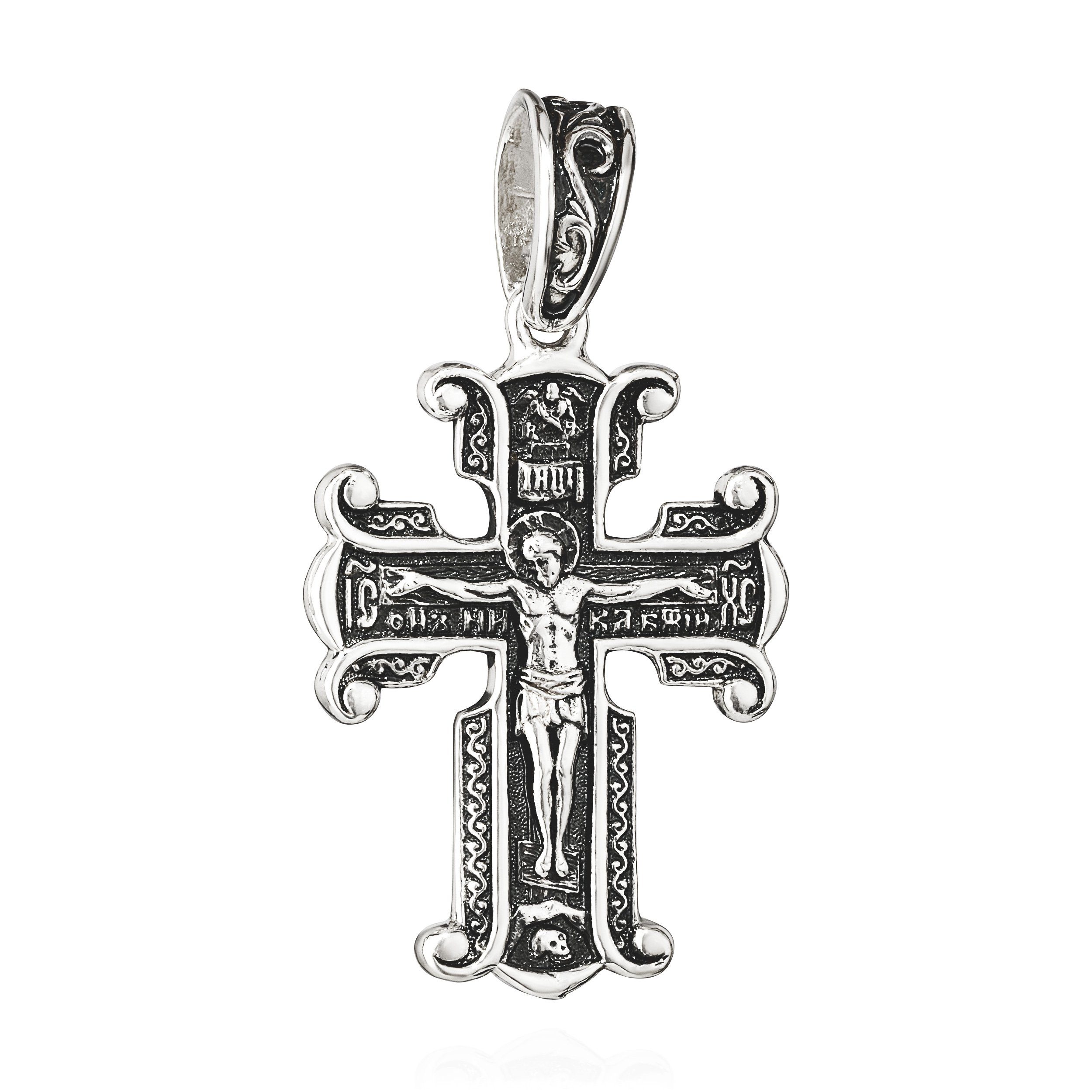 NKlaus Kettenanhänger Kreuzanhänger 28mm x 22mm Maria mit Jesuskind Kettenanhänger massiv