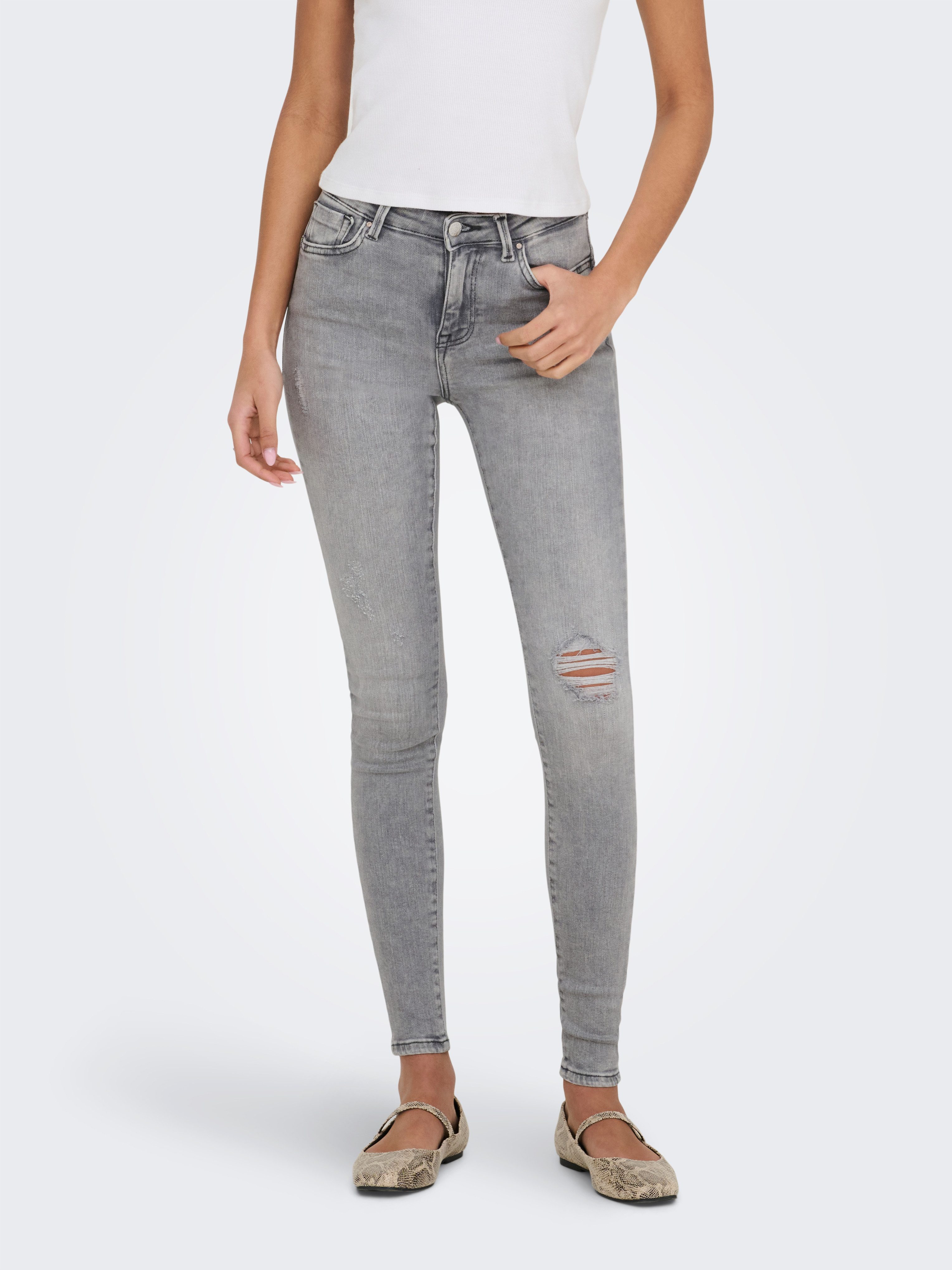 ONLY Skinny-fit-Jeans ONLPOWER LIFE MID PUSH Baumwollmischung, skinny fit, regular waist