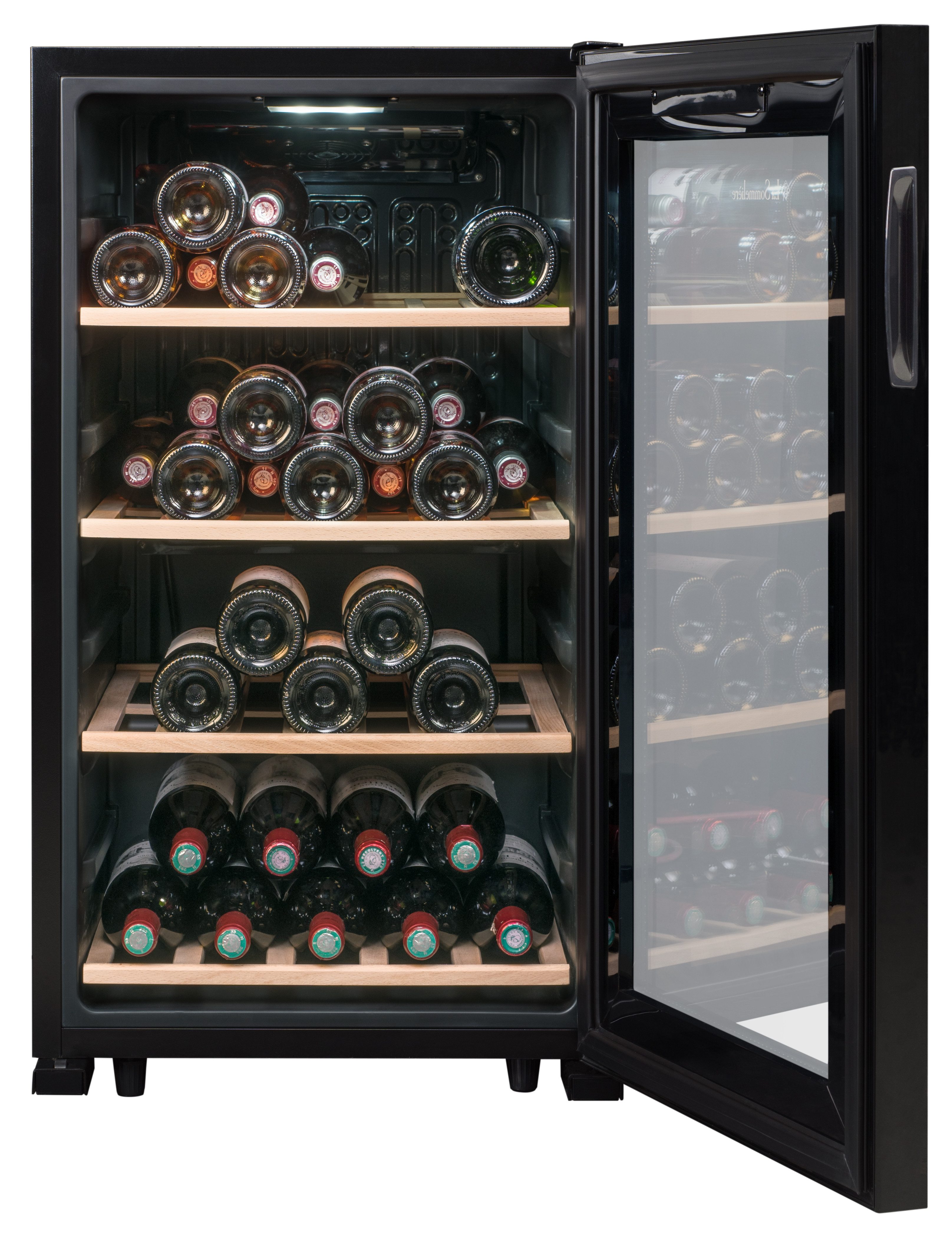 La Sommelière Weintemperierschrank LS52BLACK, für 52 Standardflaschen á 0,75l,1 Zone, LED Beleuchtung