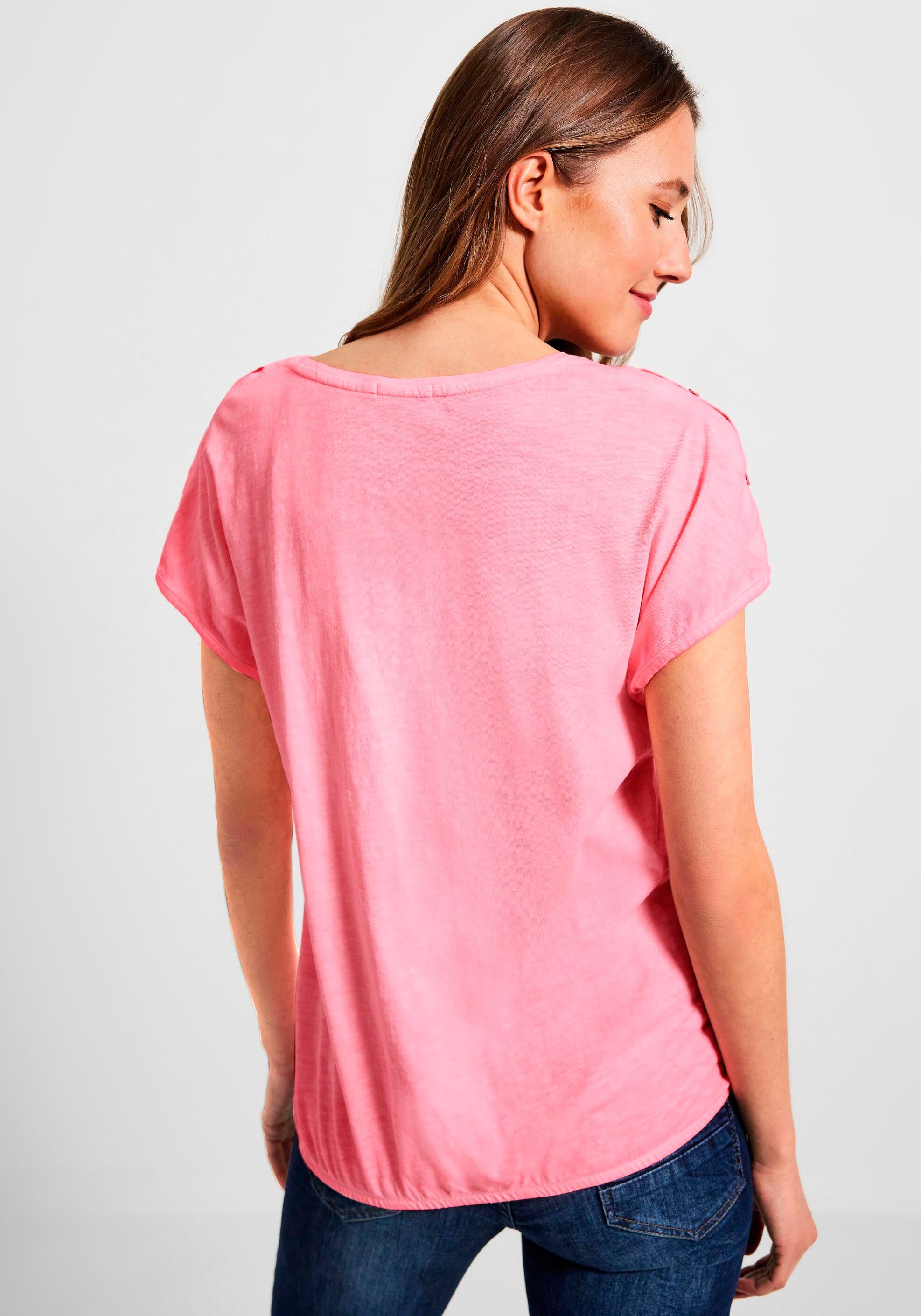 T-Shirt den pink Schultern Cecil an Cut-Outs mit