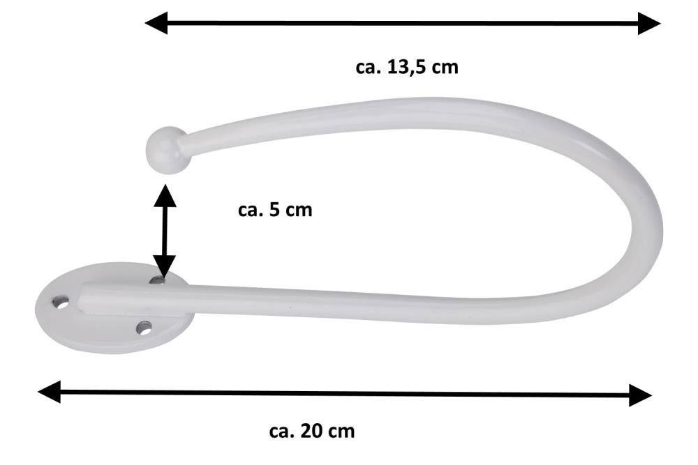 DécoProfi Raffhalter 1 Stück Raffbügel / Raffhalter für Gardinen, Zum Raffen von Gardinen und Vorhängen, (Packung, 1-tlg., inkl. Schrauben und Dübel), zum Raffen von Vorhänge