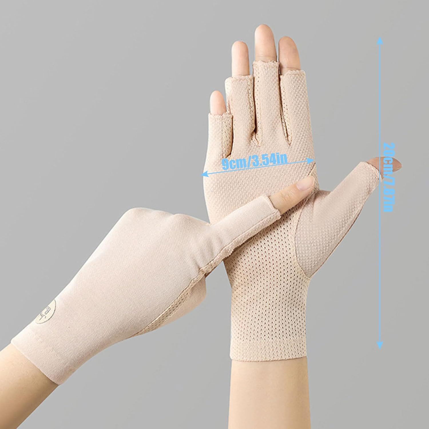nsihing Fahrradhandschuhe Sommerhandschuhe für Damen, UV-Schutz, Halbfinger