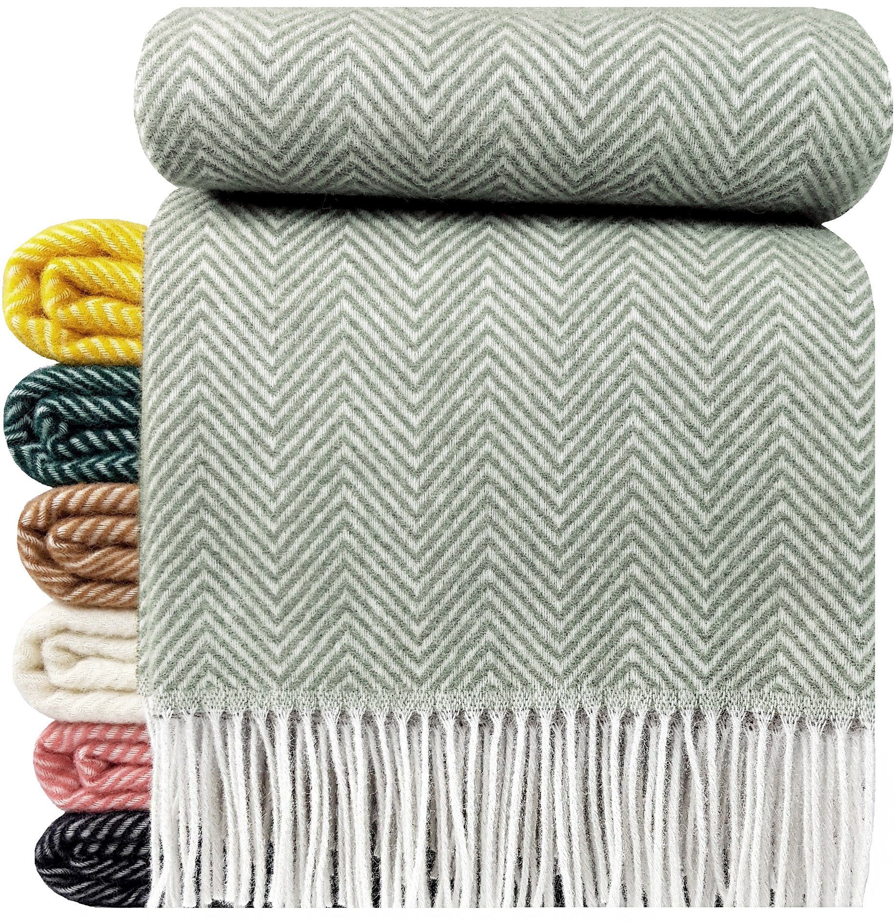Wolldecke "TIROL M" 100 % Wolle, 140 x 200 cm in versch. Farben, STTS