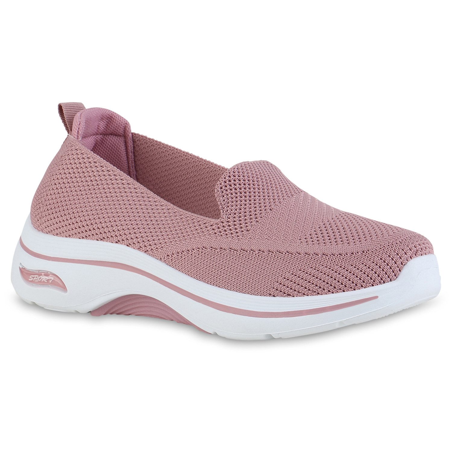 VAN HILL 841624 Laufschuh Damen Slip Ons Sportschuhe Sportliche Strick Prof günstig online kaufen