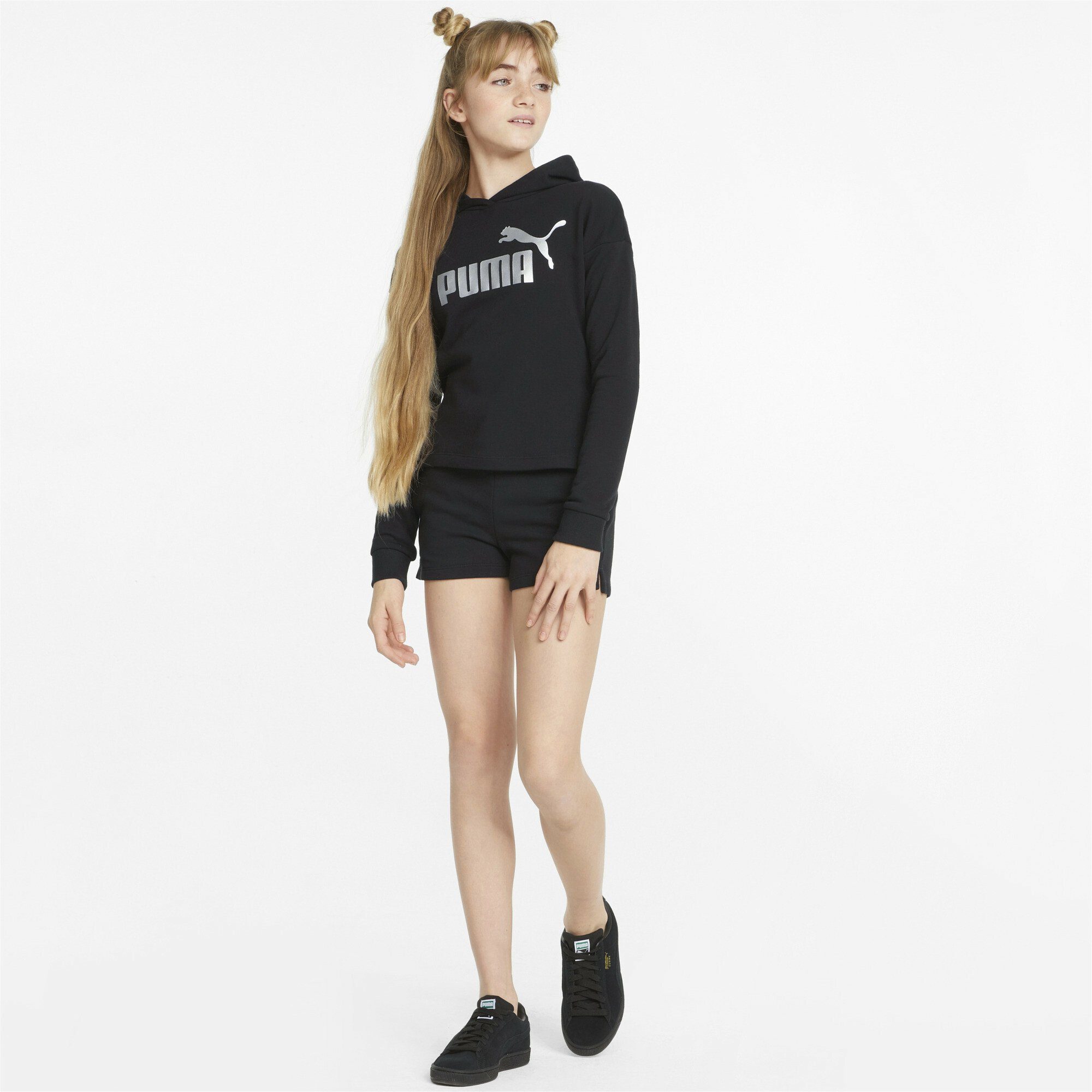 PUMA Mädchen Shorts Sporthose Black Essentials+