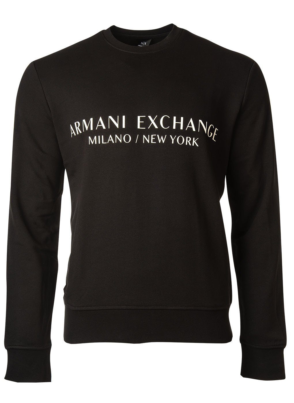 ARMANI EXCHANGE Sweatshirt Sweatshirt Pullover, Logo Herren Schwarz -