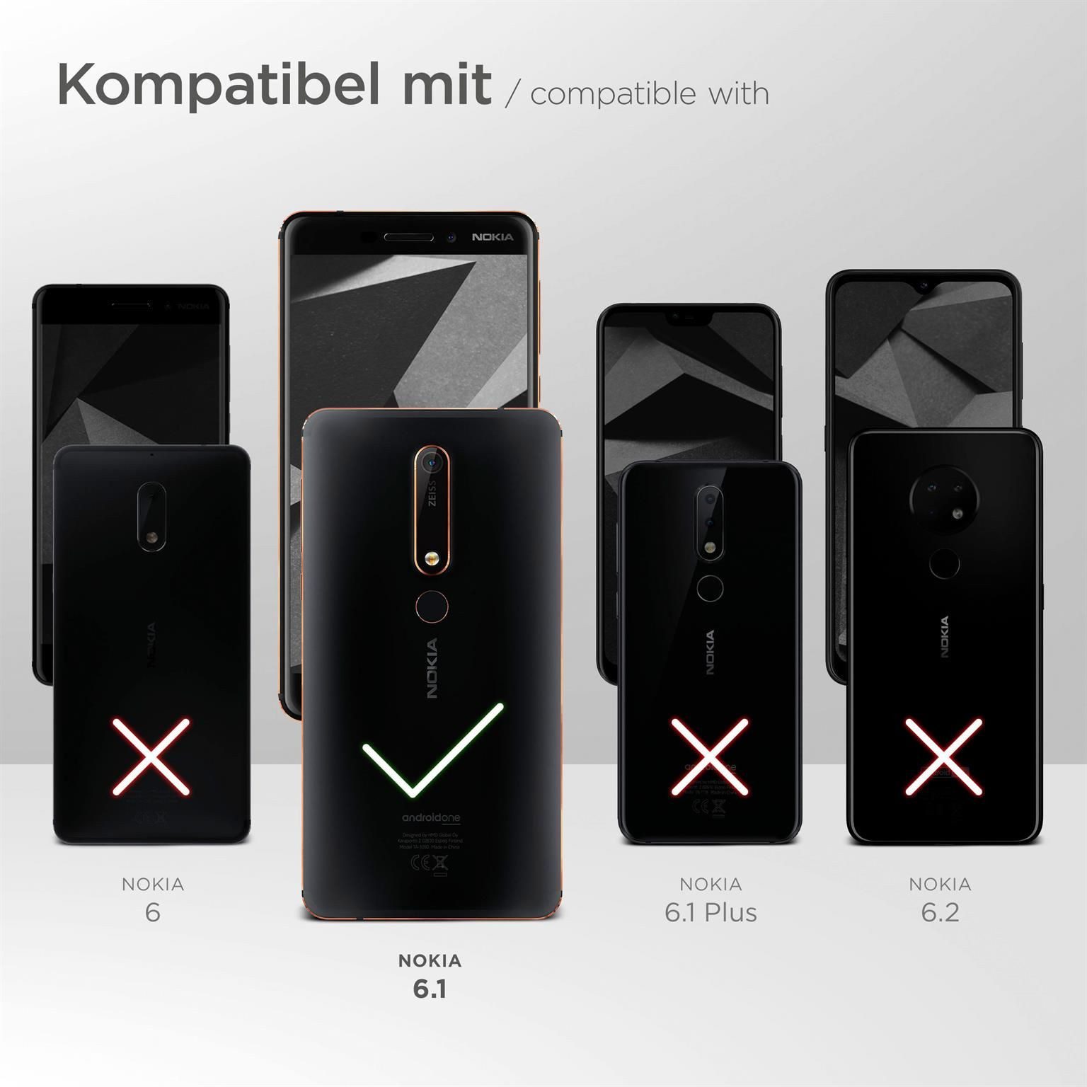ONEFLOW Handyhülle für Nokia 6.1 Wasserdichte Tasche BeachBag Schwarz 5,5 Zoll, Hülle mit Touch Kamera Fenster IPX8 Unterwasser-Tasche zum Schwimmen