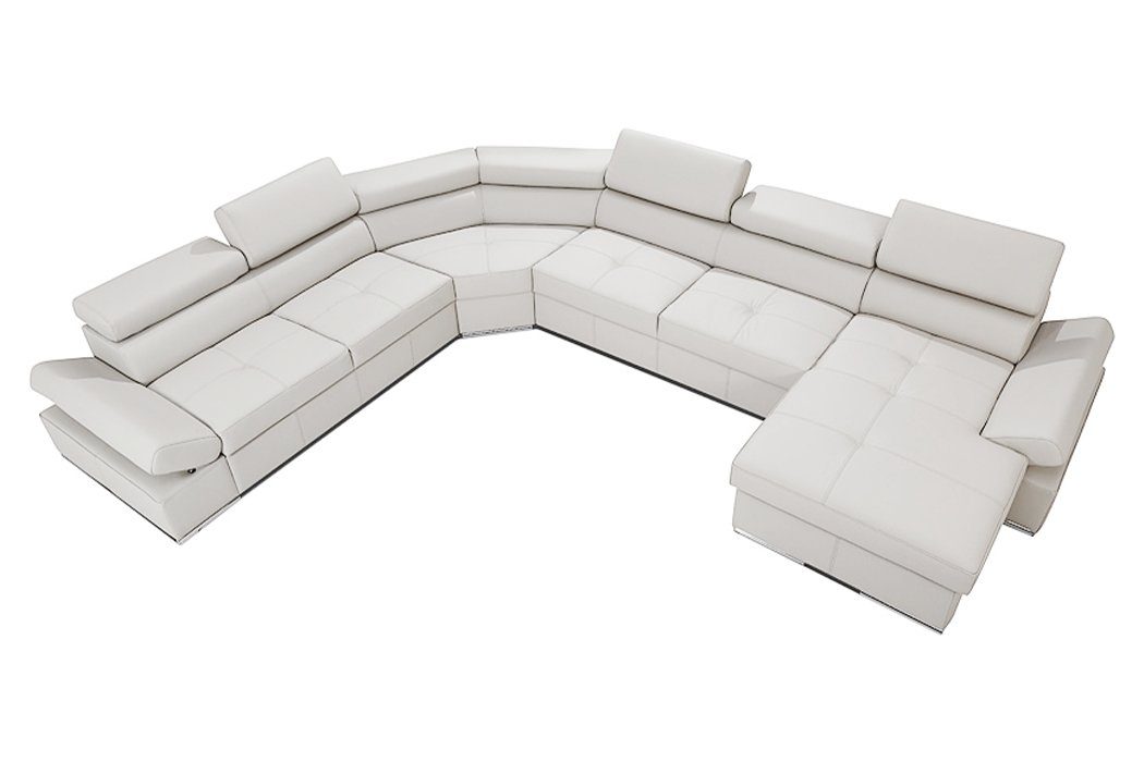 Couch 100% Design Wohnlandschaft Sofa Garnitur XXL Ecksofa, Polster Sofas JVmoebel Weiß Eck