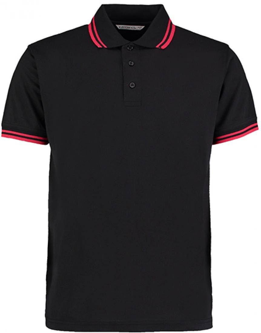 Poloshirt Tipped Collar Herren Polo Shirt Halbmondpasse