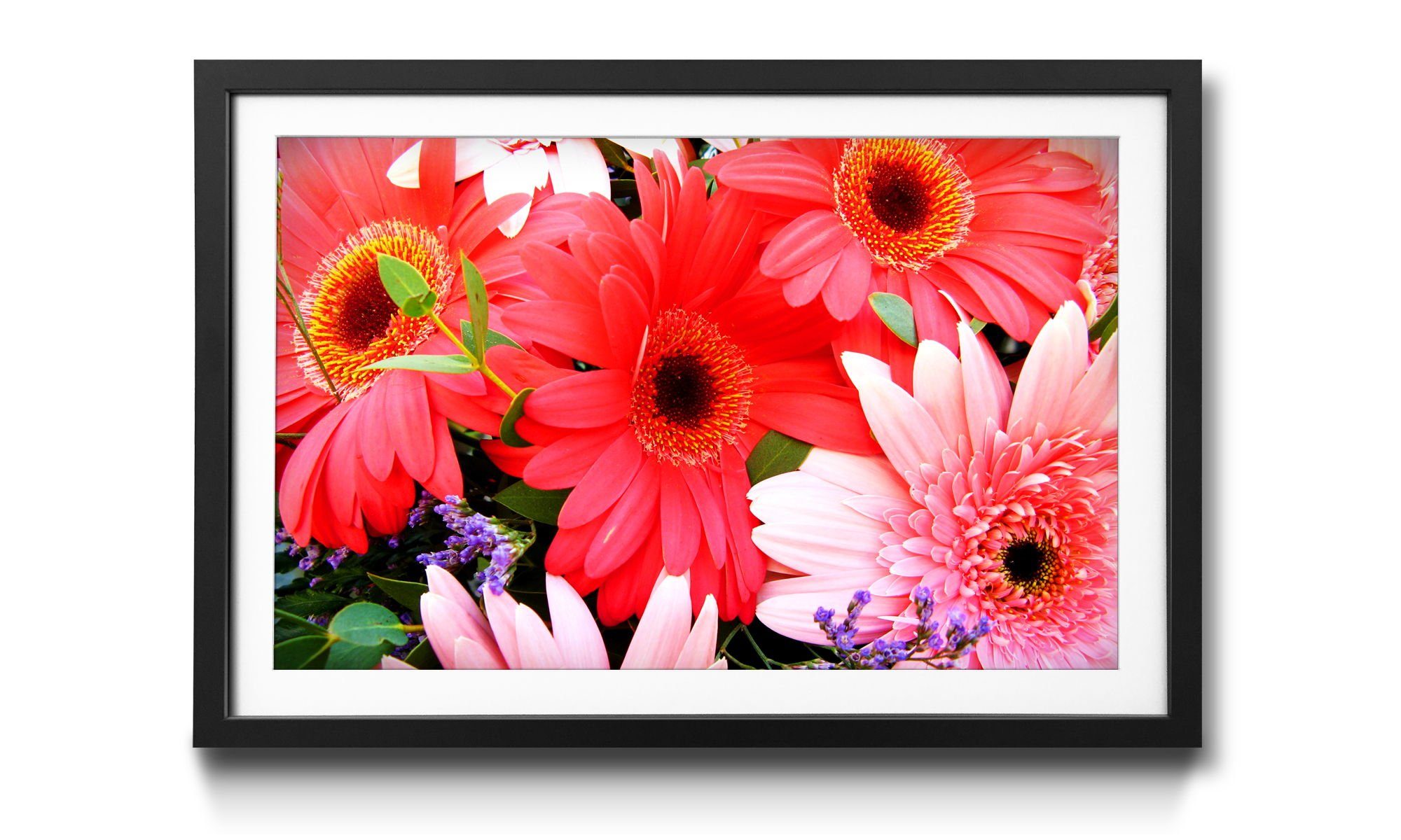 mit Rahmen Bild Blumen, Wandbild, Flowery Größen erhältlich WandbilderXXL 4 Scent, in