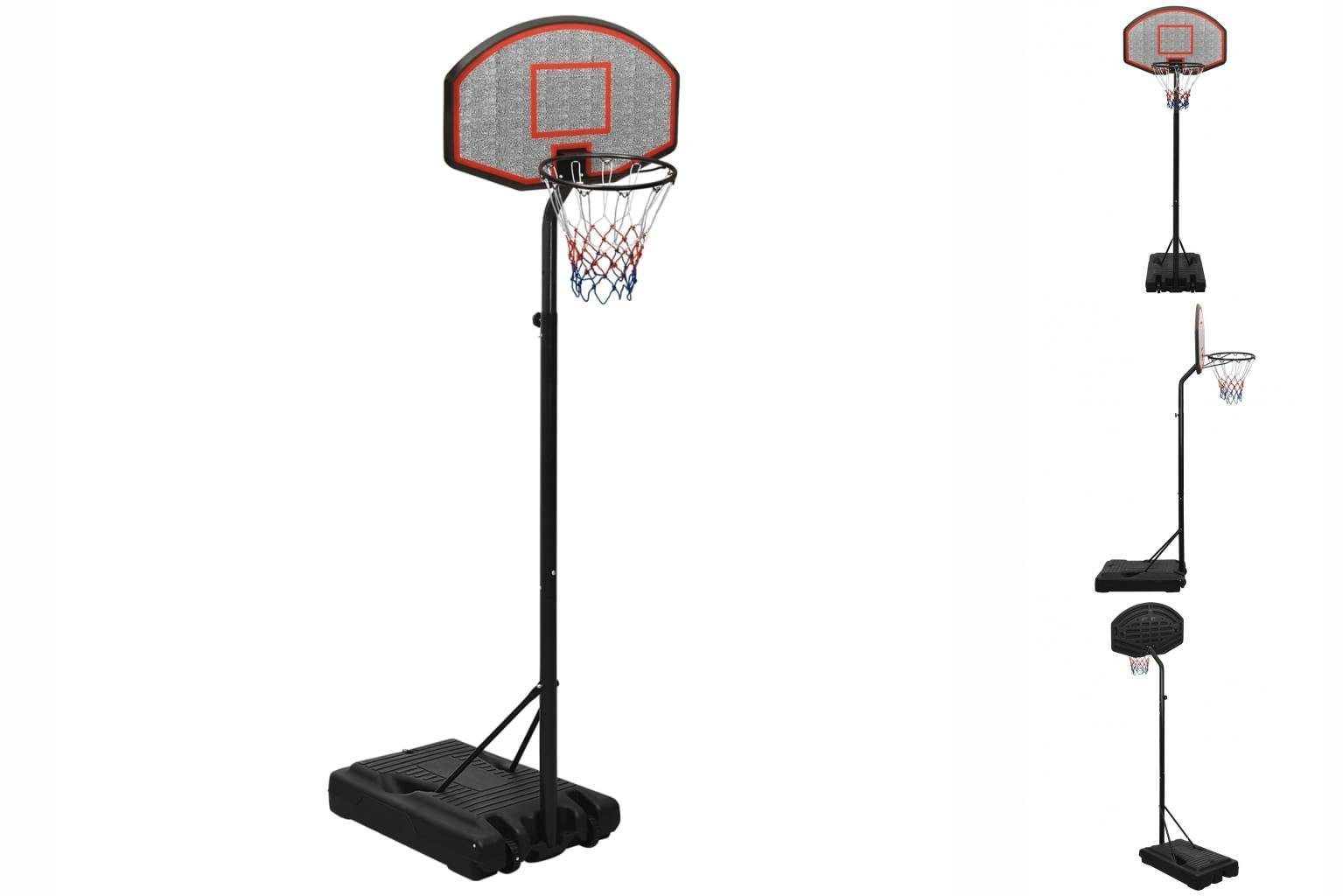 vidaXL Basketballkorb Basketballständer Schwarz Polyethylen 237-307 cm Basketball Korb