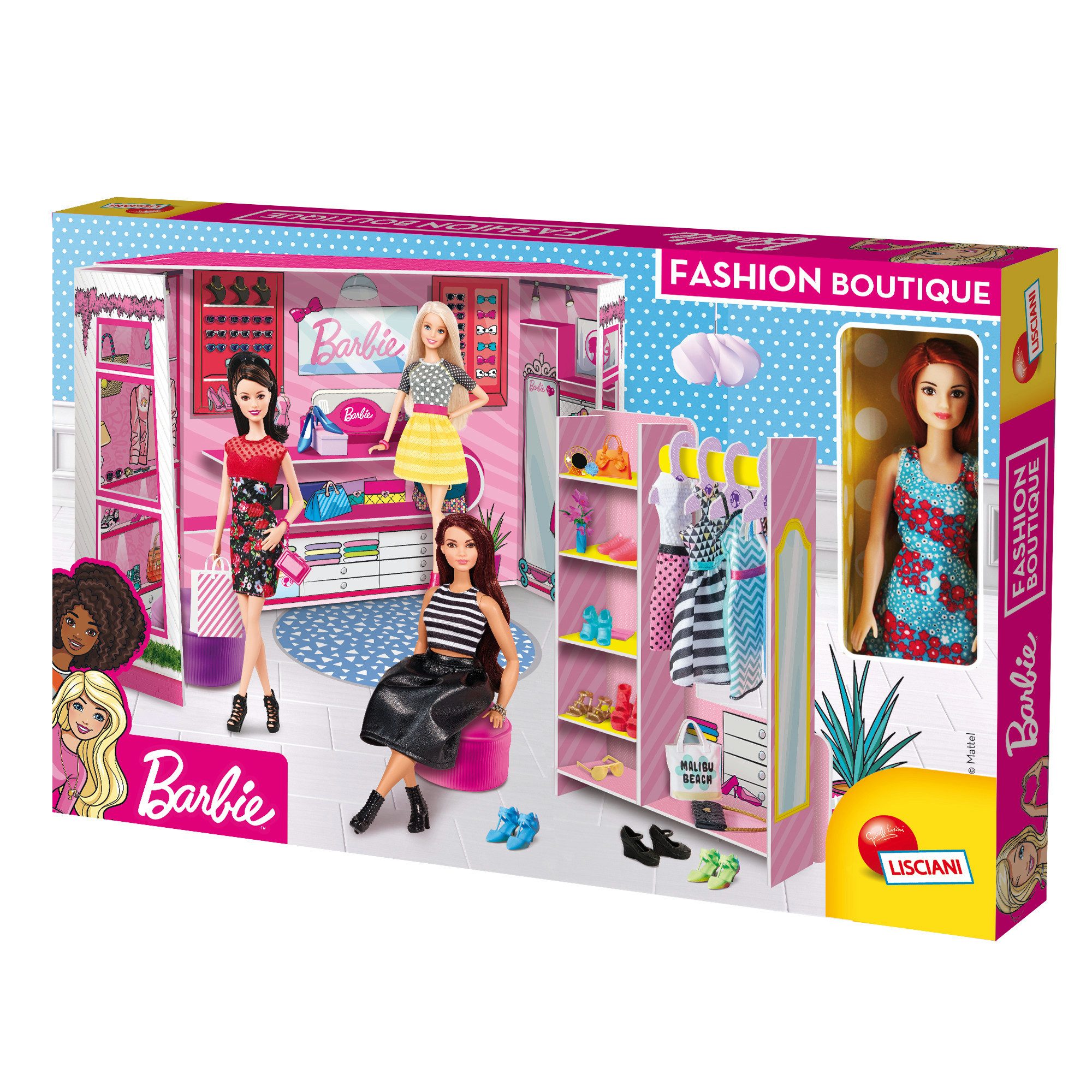 Lisciani Anziehpuppe Barbie Fashion Boutique mit Barbie-Puppe günstig online kaufen