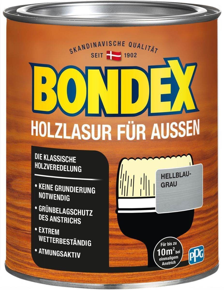 Bondex Holzschutzlasur für Aussen, 0,75 l, TÜV- geprüfte Witterungsbeständigkeit, 16 Farben