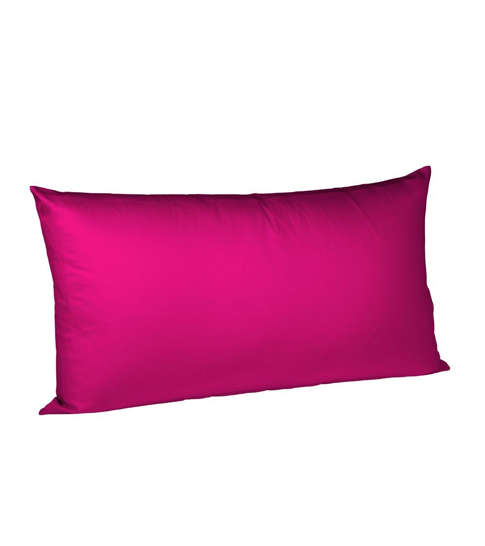 fleuresse Kissenbezüge 2 Stück Fleuresse Mako-Satin Kissenbezüge 40x60 cm uni mit RV DP, (2 Stück), seidig weiche Oberfläche mit edlem Glanz