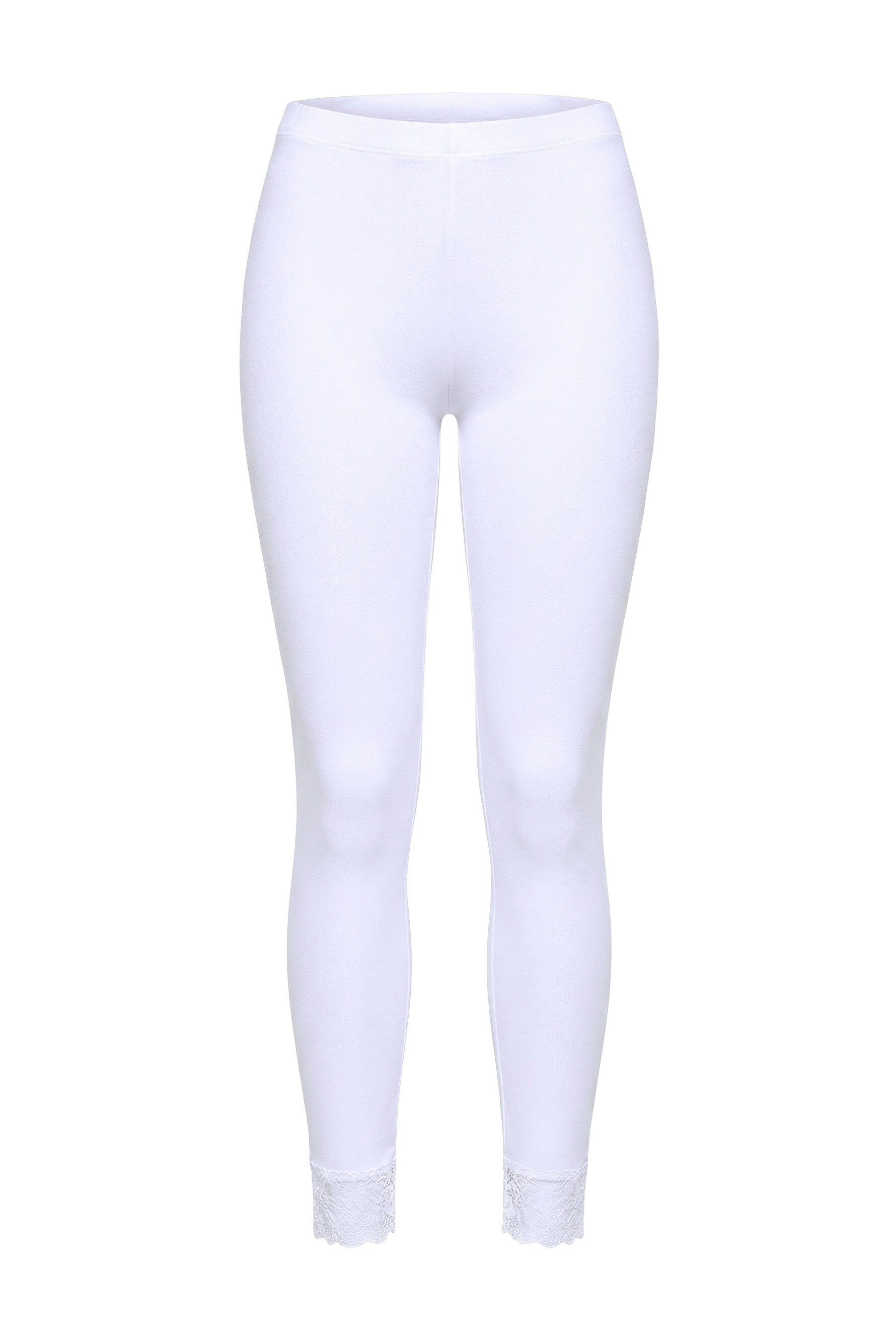 Angel of Style Leggings Leggings Skinny Fit Spitze am Saum