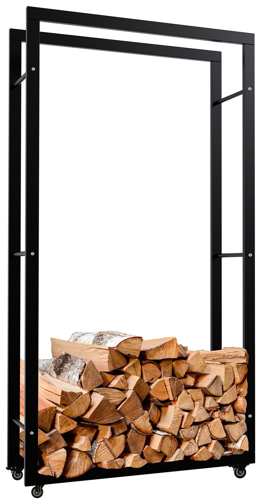 TPFLiving Kaminholzregal Turea, BxTxH:80x25x150 cm, (Vier günstig online kaufen