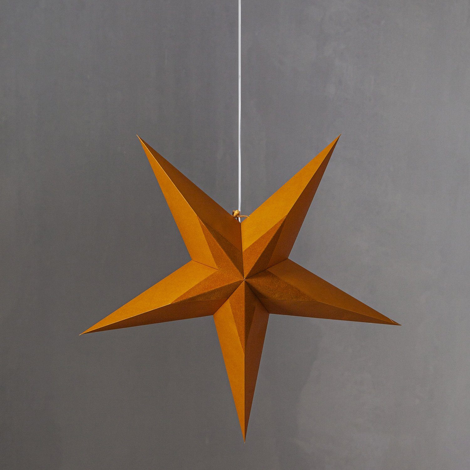 STAR TRADING Weihnachtsstern Papierstern Diva 5-zackig LED Samtstern 60cm D: Stern hängend