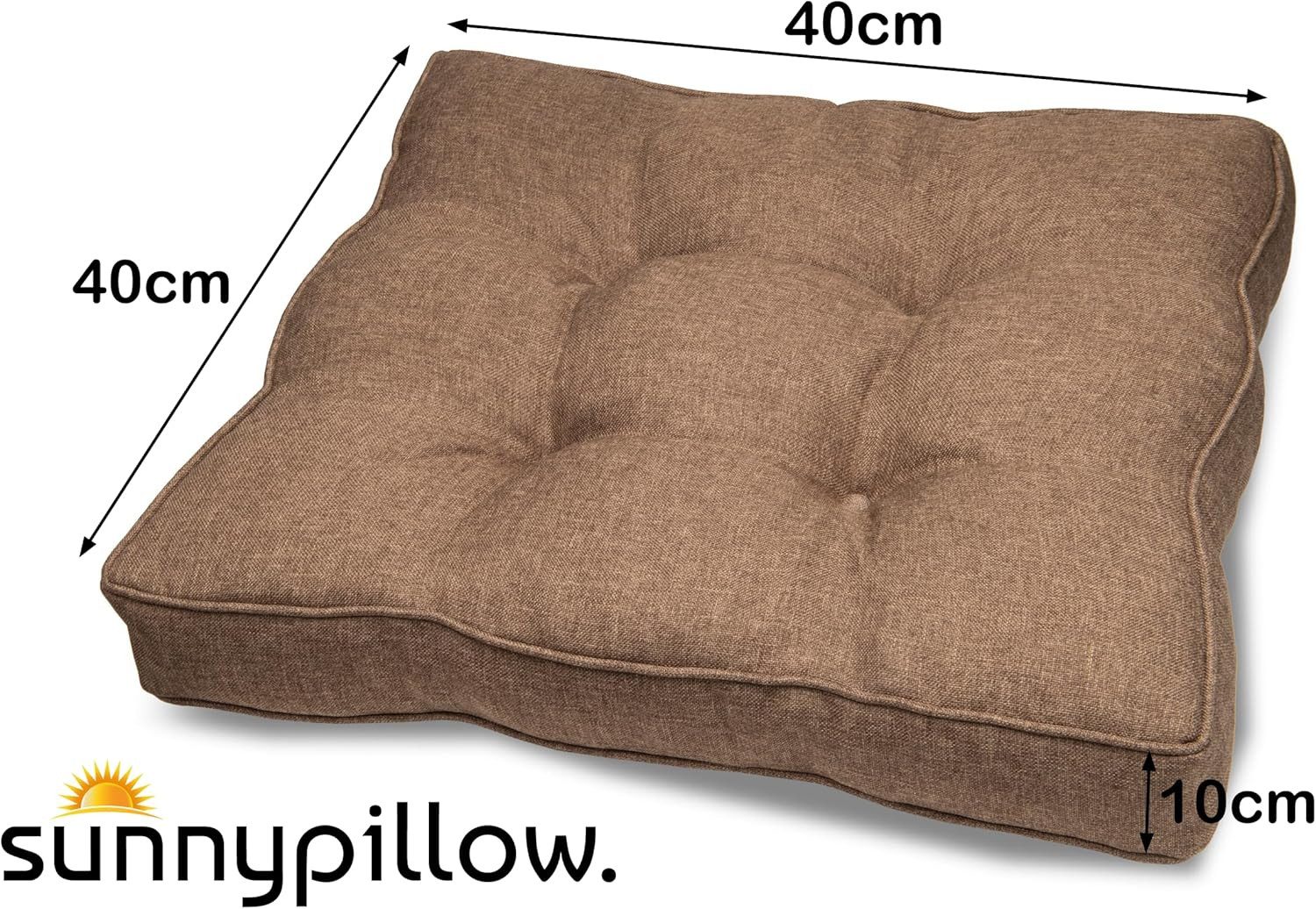 sunnypillow Stuhlkissen Gartenkissen für Gartenmöbel Rattanmöbel, Outdoor / Indoor