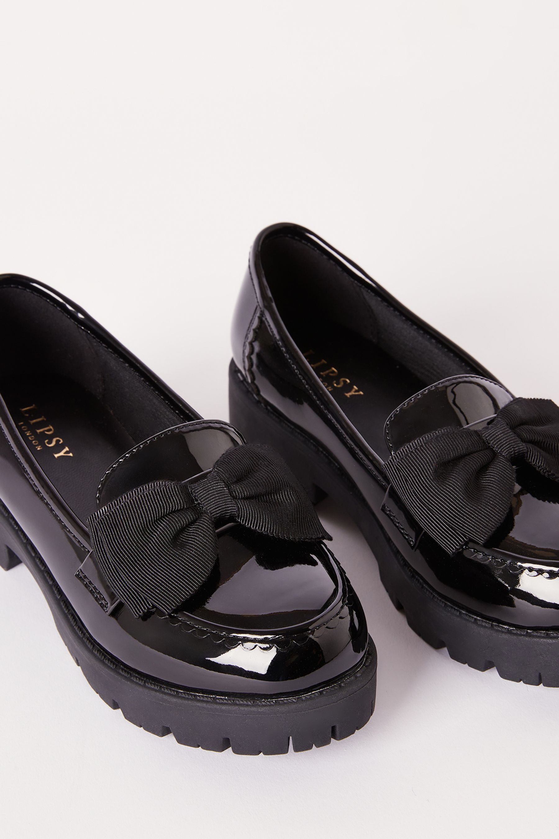 LIPSY Lipsy derbe Schlupfloafer mit Schleife Loafer (1-tlg)