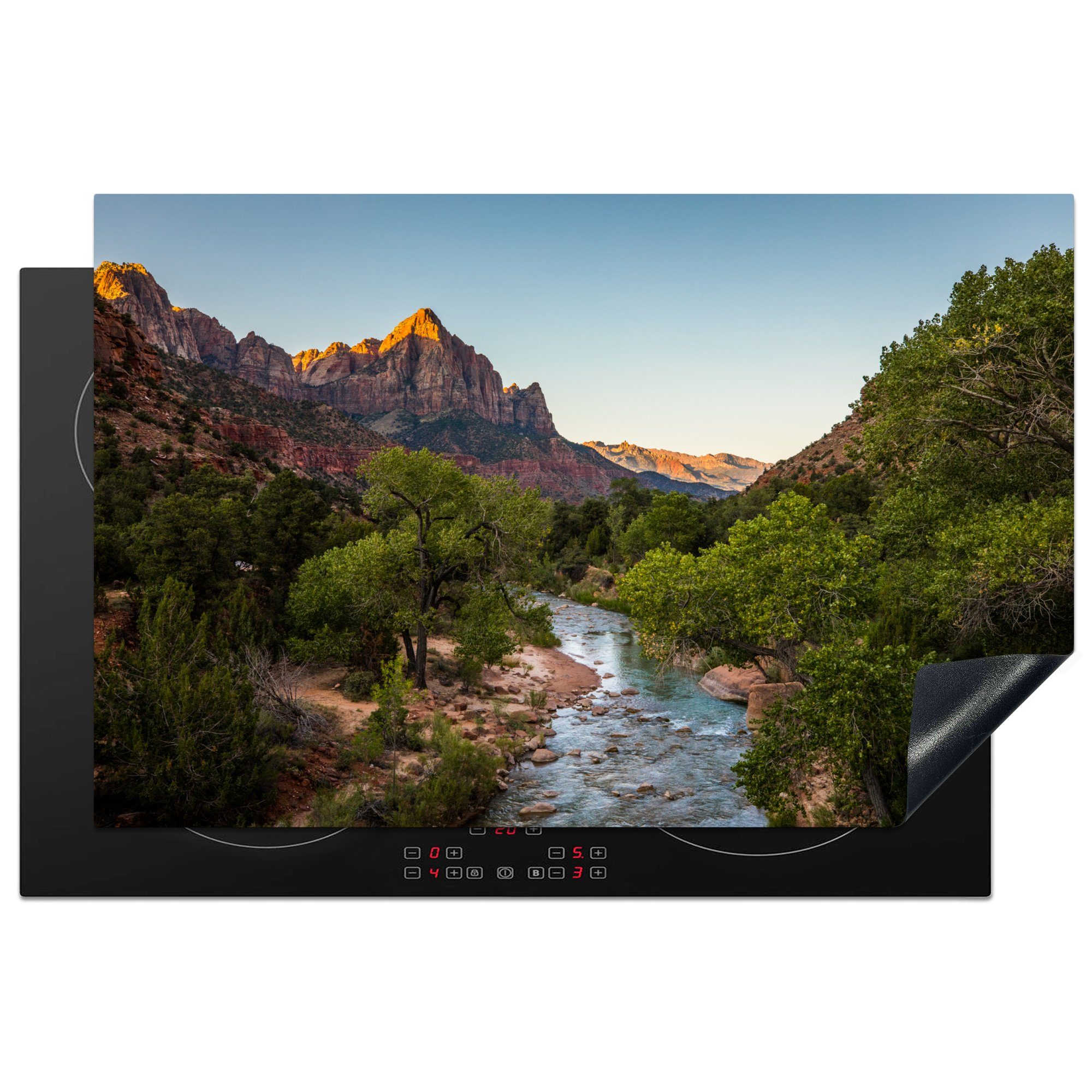 die im und 81x52 Zion-Nationalpark, Wälder Utah, für Schutz küche, Vinyl, MuchoWow tlg), Ceranfeldabdeckung Induktionskochfeld (1 cm, Berge Herdblende-/Abdeckplatte