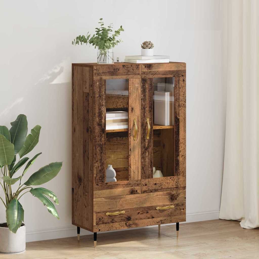 vidaXL Vitrine 69,5 x 31 x 115 cm Hochboard Altholz 69,5x31x115 cm Spanplatte