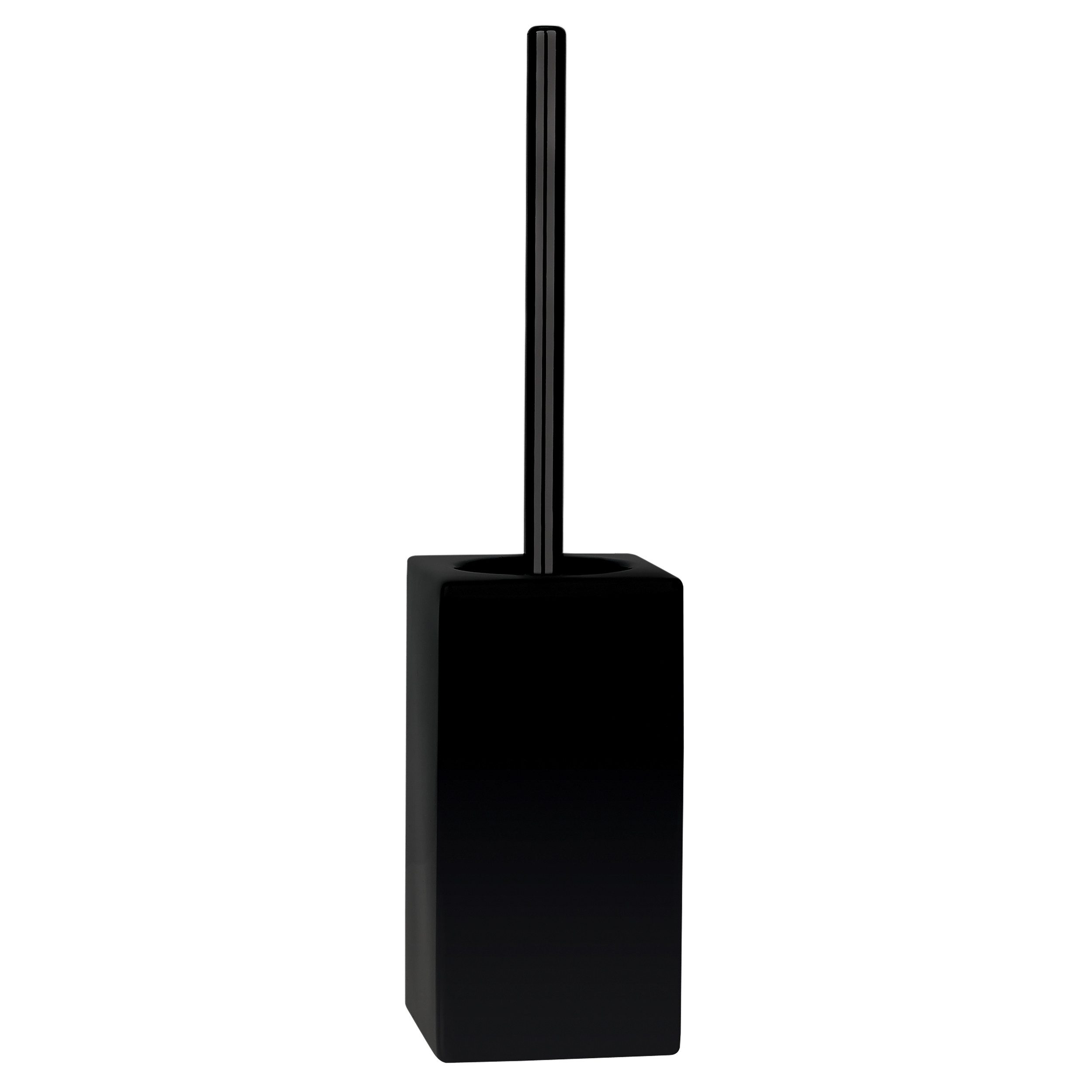 spirella WC-Reinigungsbürste Spirella WC Bürste Toilettenbürste Klobürste "Quadro" Steingut 11,5 x, Toilettenbürste aus hochwertiger Keramik, schwarz, elegante Matt-Optik