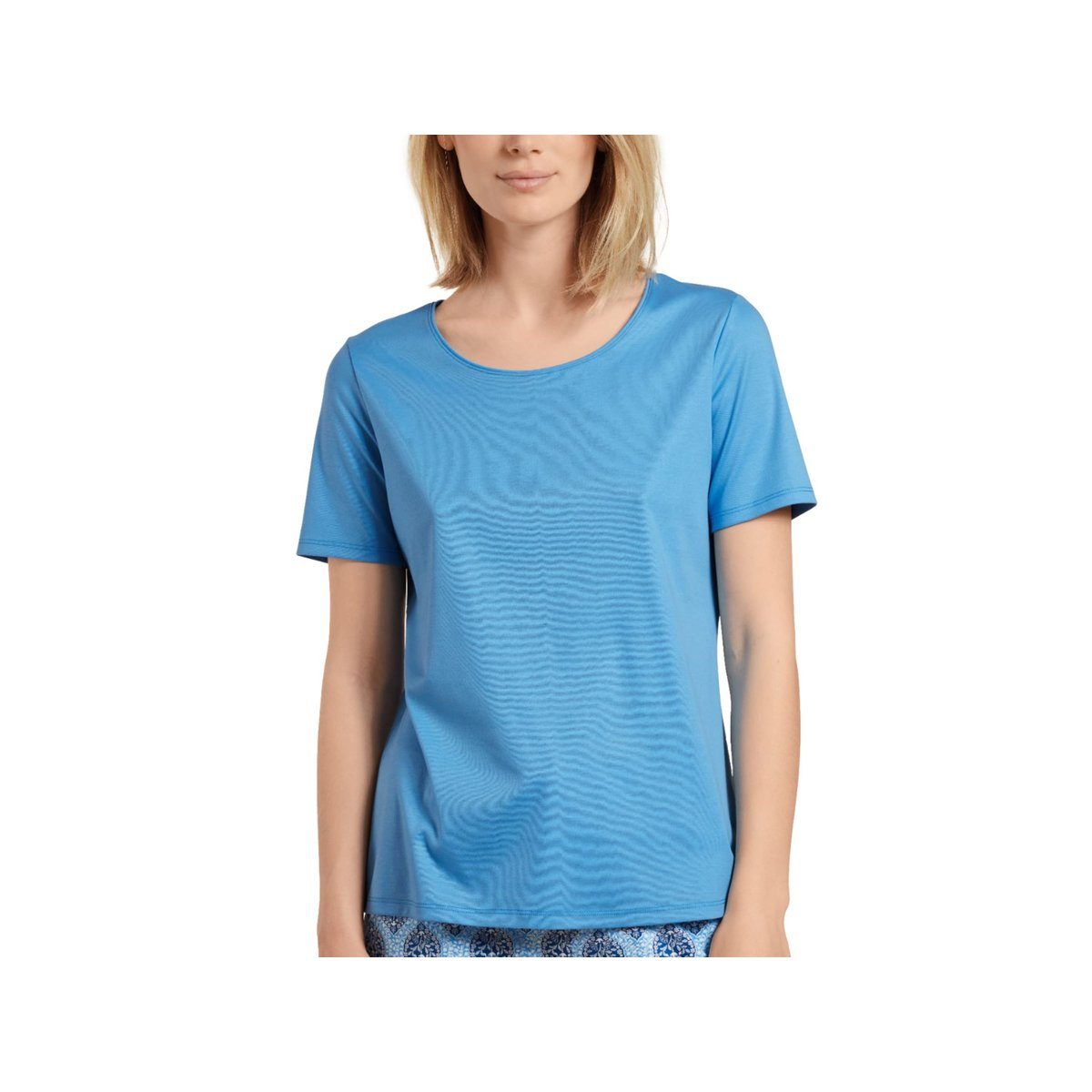CALIDA Rundhalsshirt blau (1-tlg) blue azurit