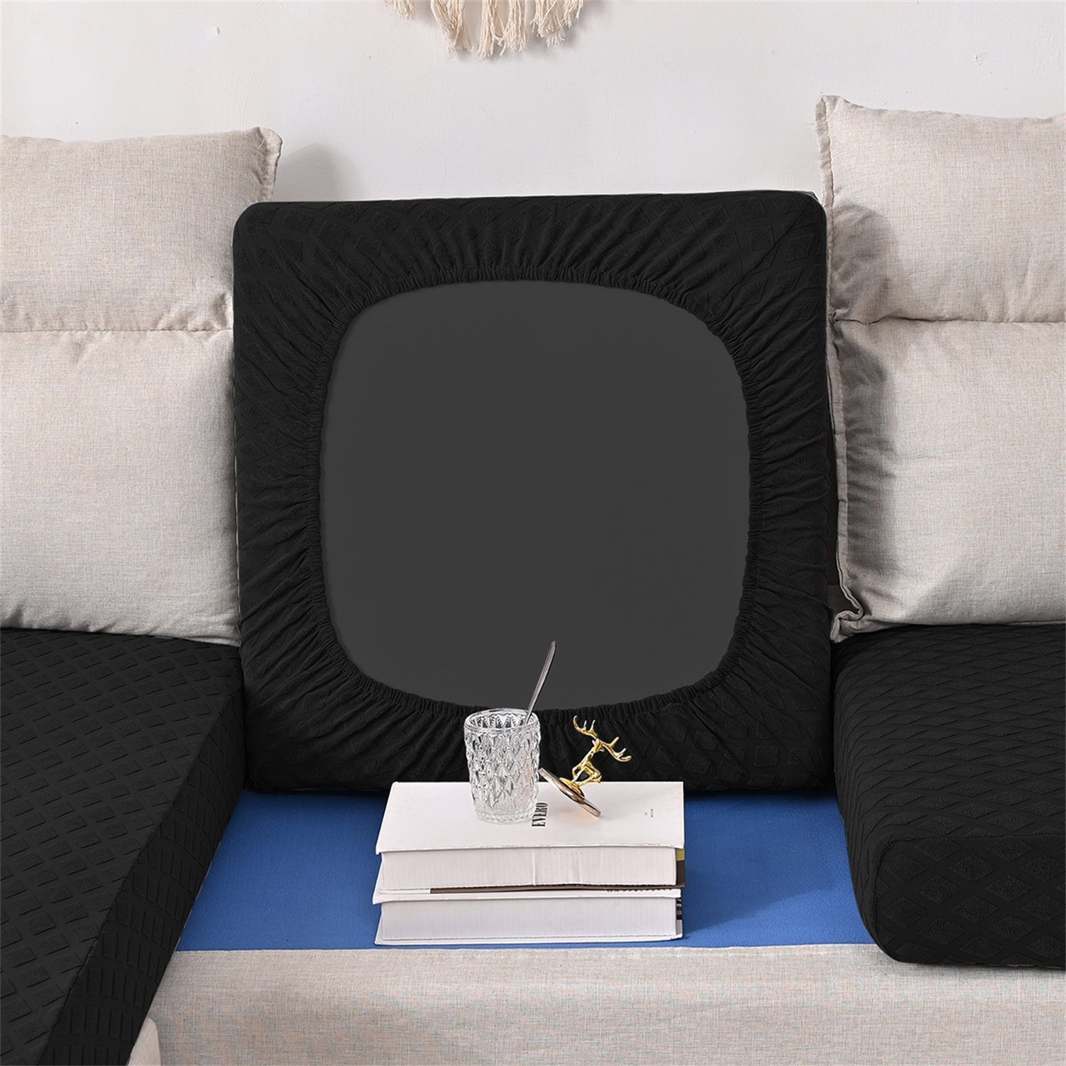 BYSURE Sofahusse, wasserfest elastischer Sofa-Sitzbezug mit 3DMuster