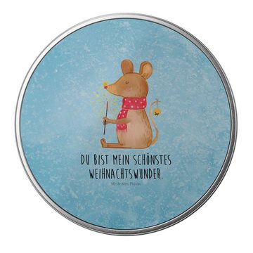 Mr. & Mrs. Panda Aufbewahrungsdose Maus Weihnachten - Eisblau - Geschenk, Dose, Weihnachtsdeko, Weihnach (1 St), Hochwertige Qualität