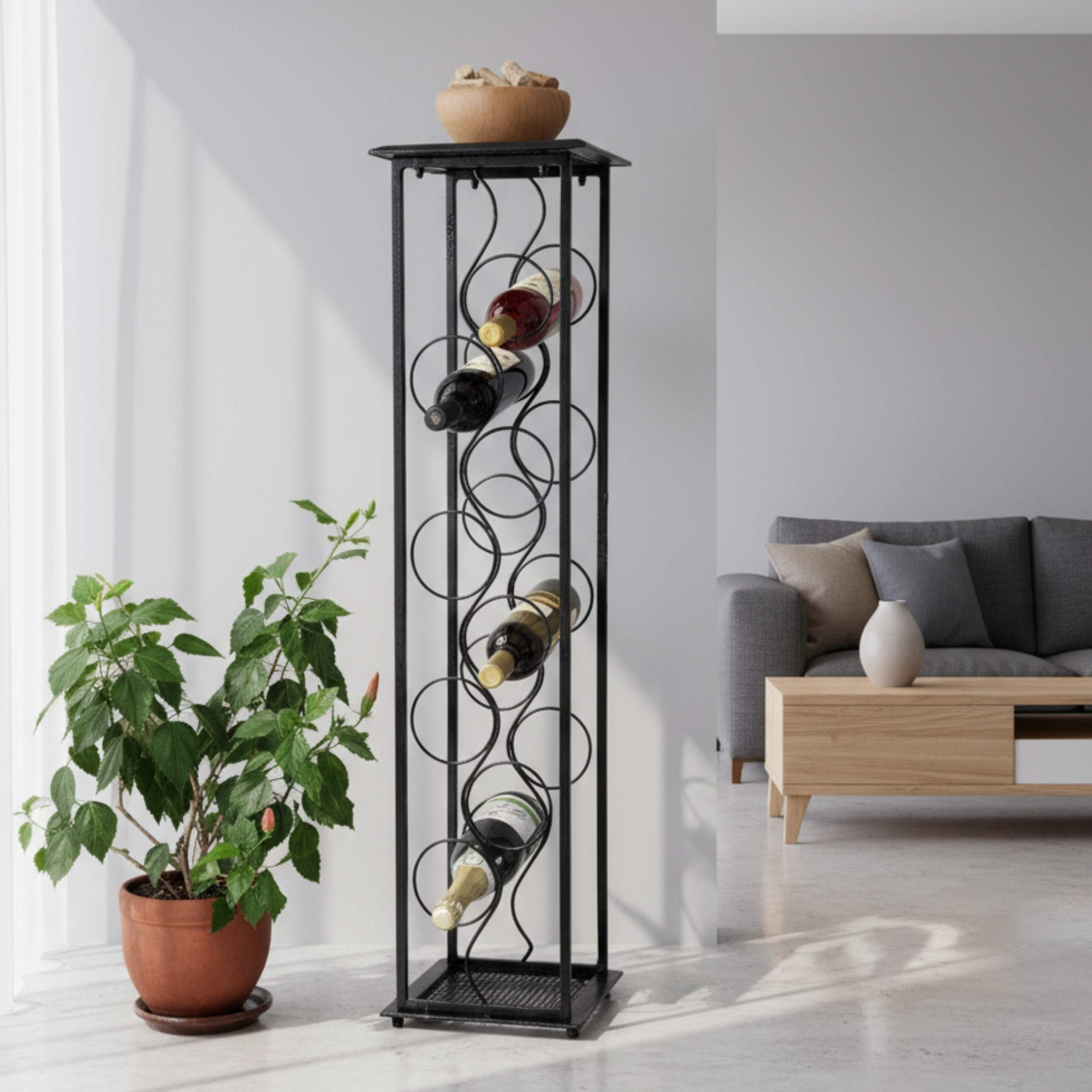 DanDiBo Weinregal Blumensäule "Oktave" 100 cm Flaschenständer Metall Regal, günstig online kaufen